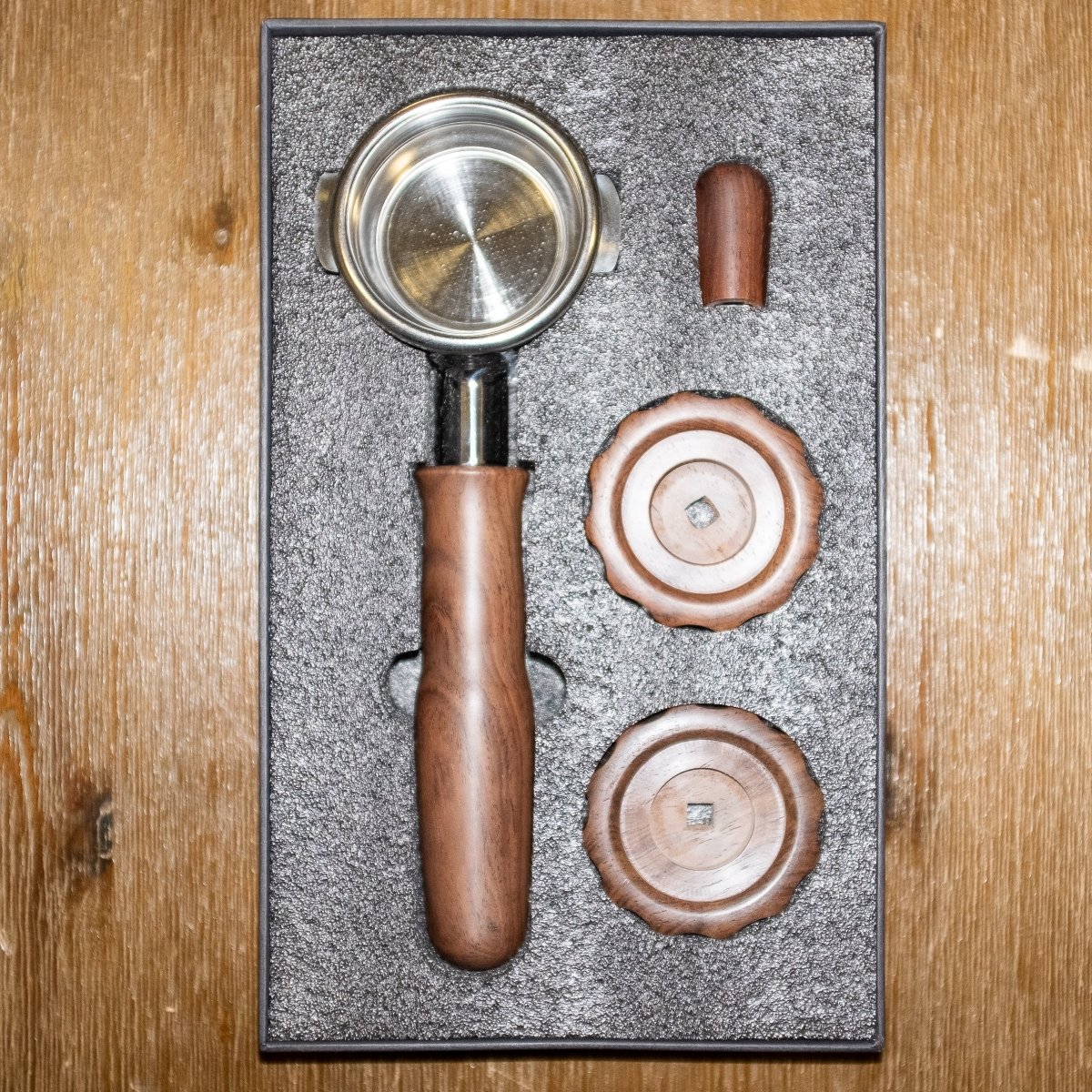 Premium Wooden Portafilter Handle Kit for Rocket E61 Espresso Machines - Perfect for Home Baristas & Coffee Shops