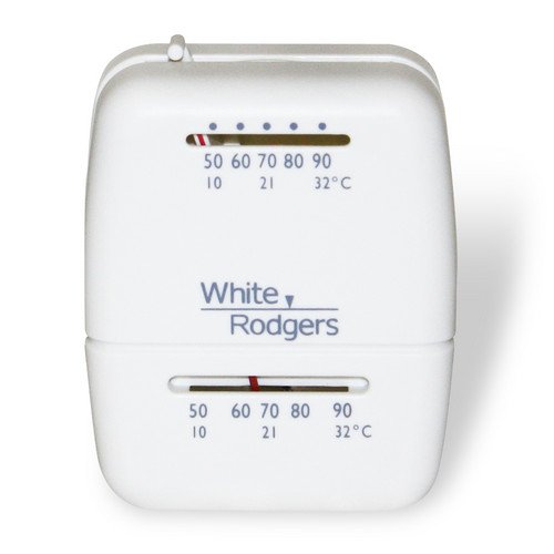 White Rodgers 1C20-102 Economy Millivolt Thermostat - Heat Only, 12V, Non-Programmable Temperature Control for Gas Fireplaces, Wall Heaters & HVAC Systems