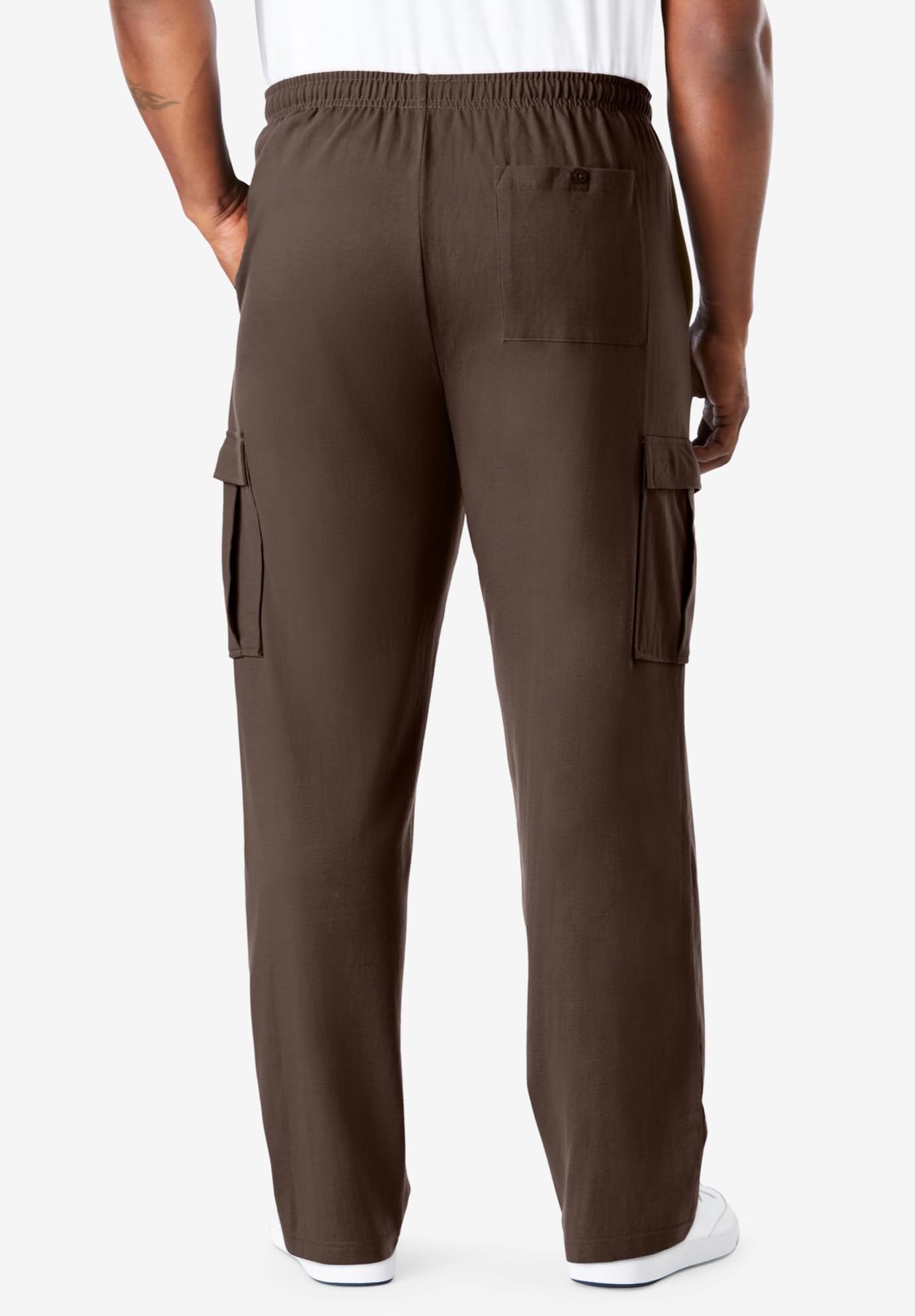 KingSize Men's Big & Tall Lightweight Jersey Cargo Sweatpants - Comfortable Lounge Pants for Casual Wear, Workout & Home Relaxation