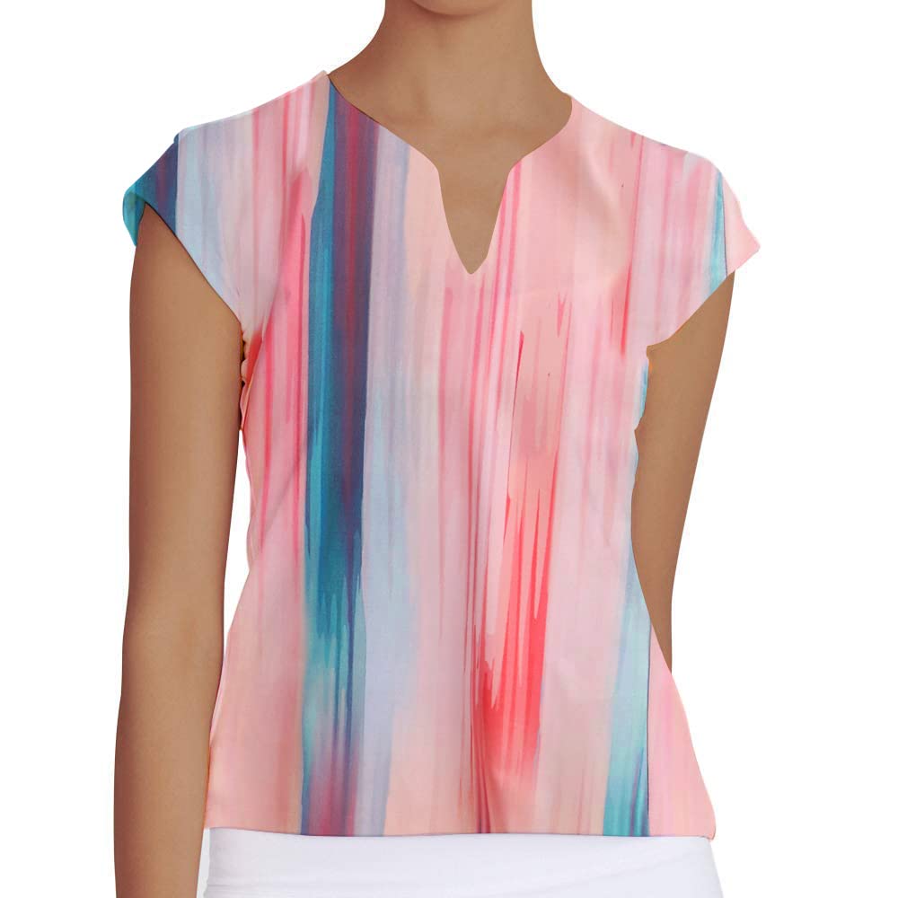 Women's Short Sleeve Tennis Shirts - V-Neck Solid Color Golf & Running Tops - Perfect for Tennis, Golf, Running & Casual Wear