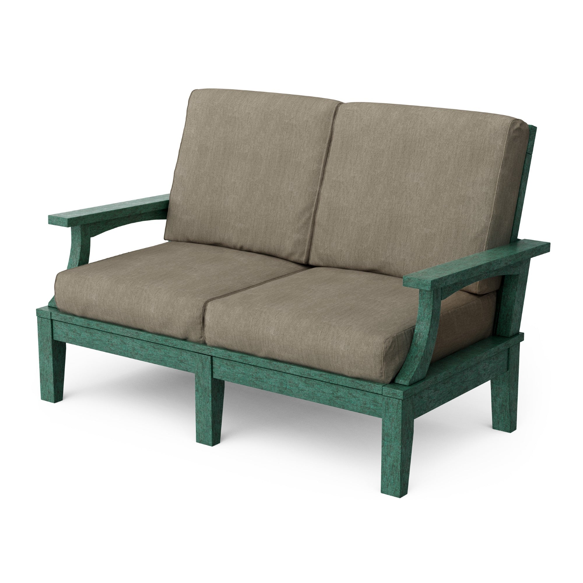 Heritage Deep Seating Love Seat Cushioned Sofa - Outdoor Patio Furniture for Garden, Poolside & Backyard Relaxation