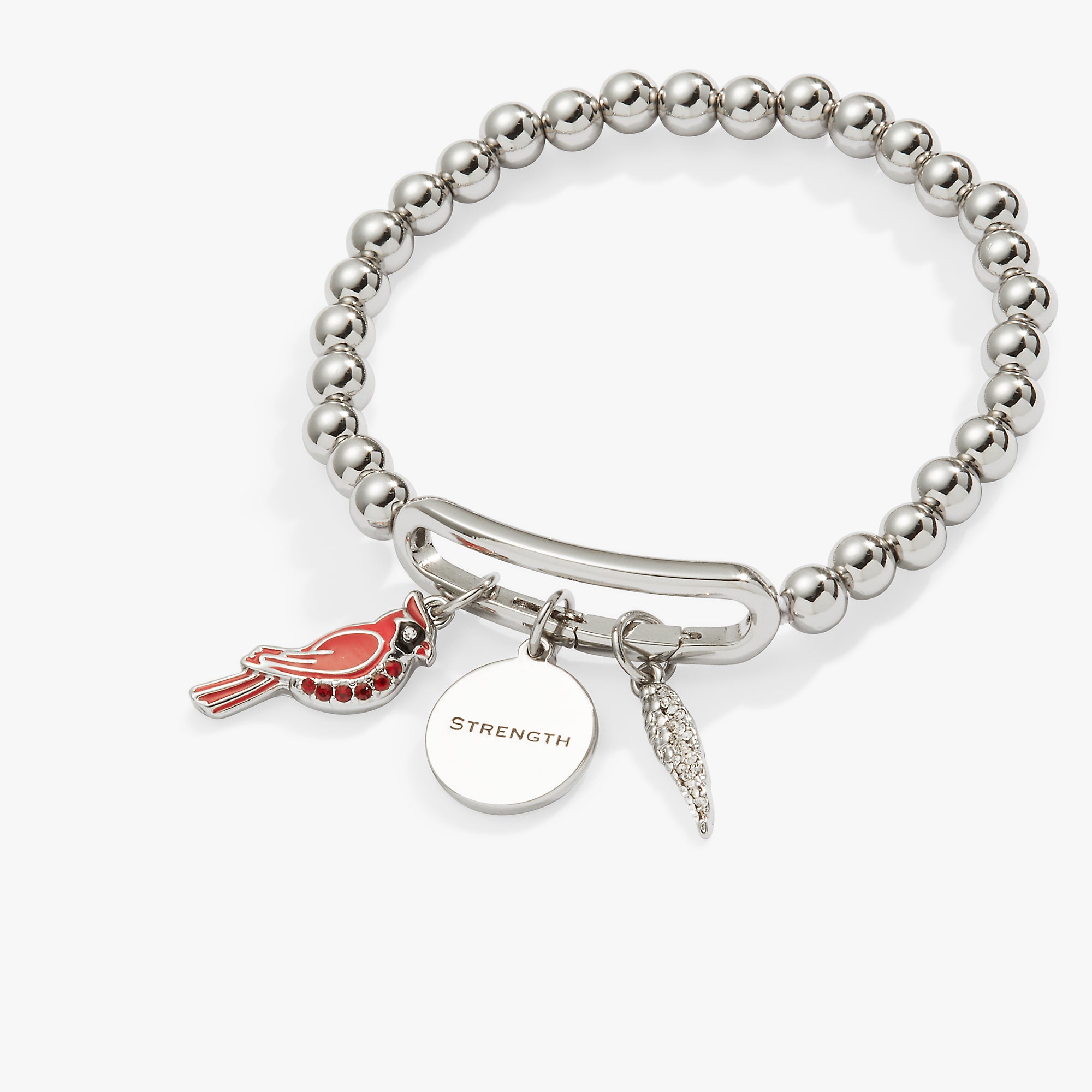 Cardinal Mix and Match Charm Stretch Bracelet for Women - Adjustable Beaded Fashion Jewelry for Casual Wear, Gift Giving and Everyday Accessories