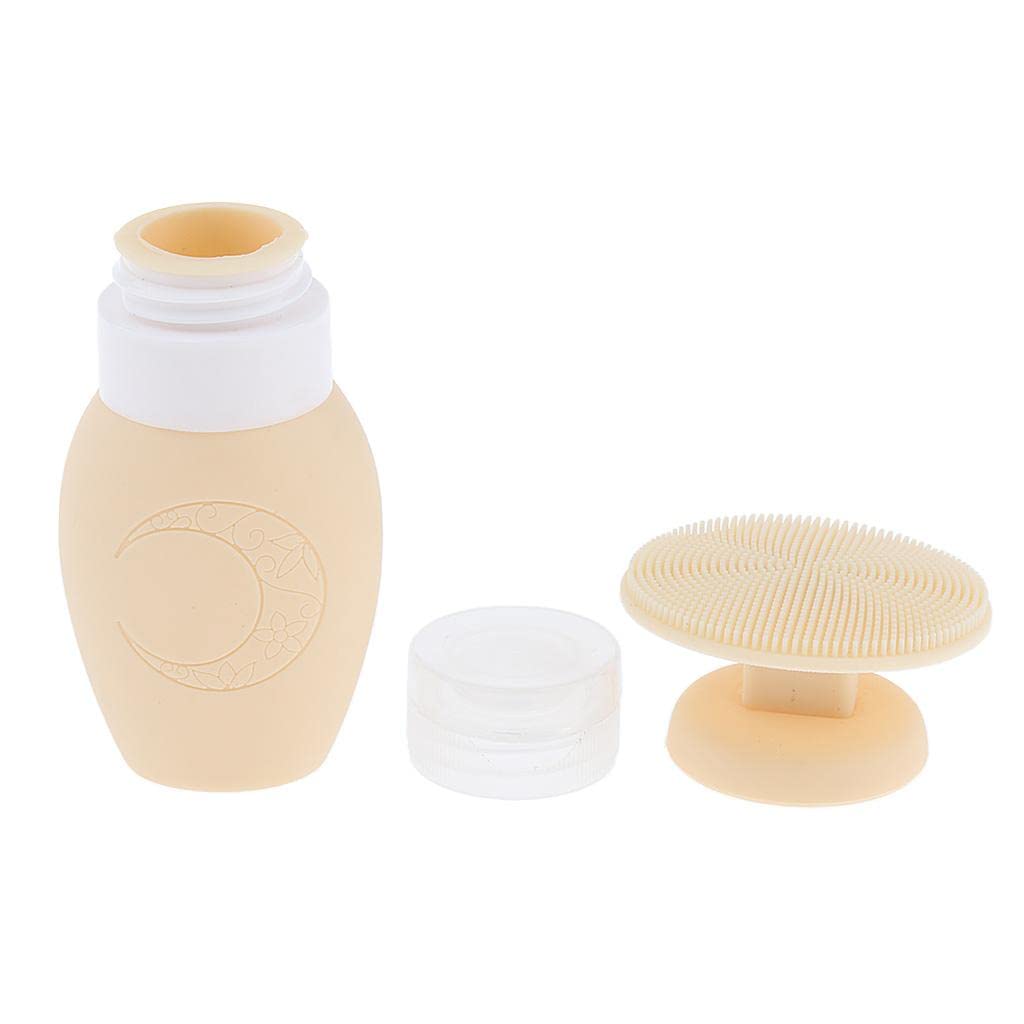 LOSA 70ml Refillable Empty Travel Bottles for Shampoo, Makeup & Liquids - Leak Proof Brown Containers for Toiletries, Cosmetics & Skincare - Perfect for Air Travel, Gym & Vacation Packing