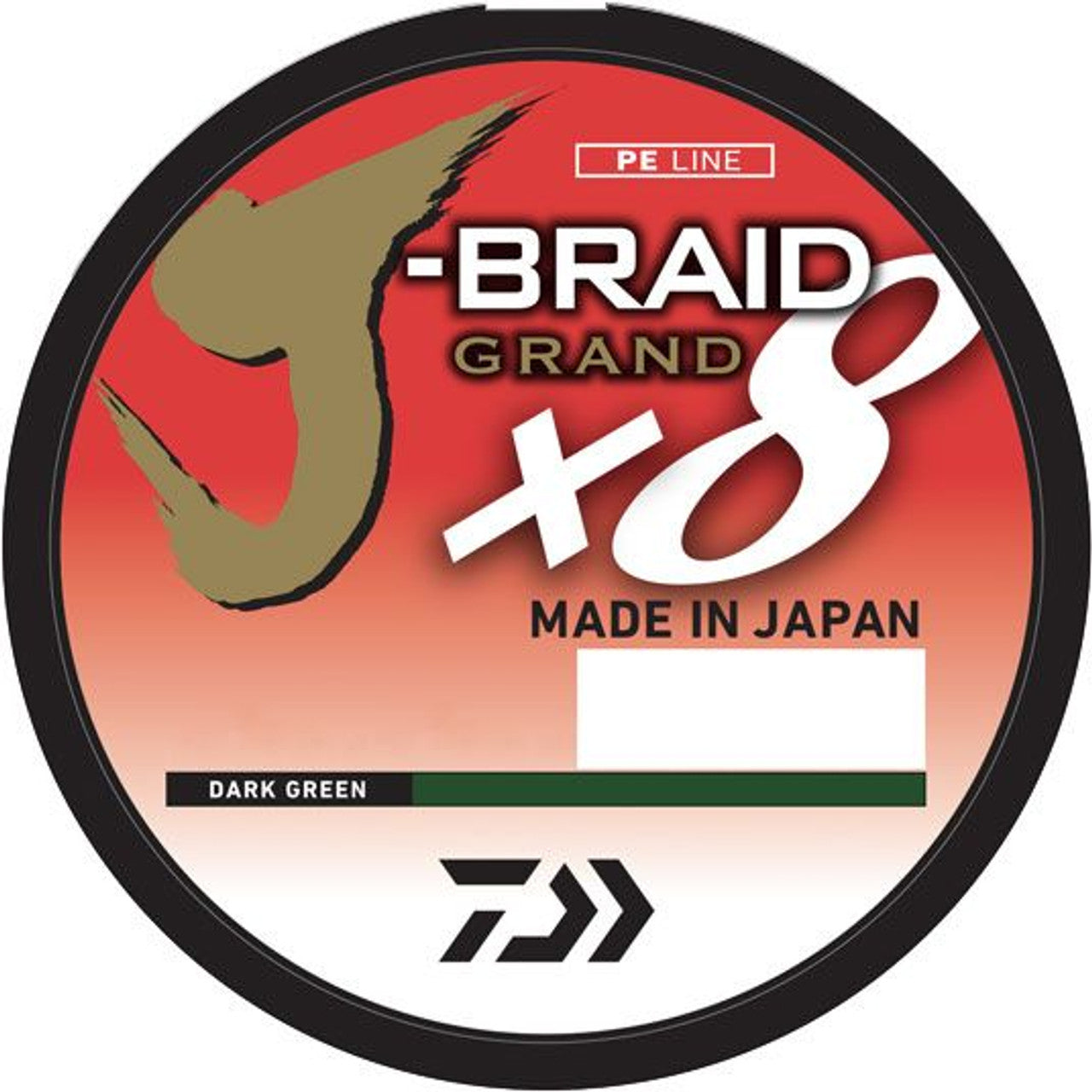 Daiwa J Braid x8 Grand 8-Strand Super Strong Braided Fishing Line - Perfect for Saltwater & Freshwater Fishing, Casting, Trolling & Bass Fishing