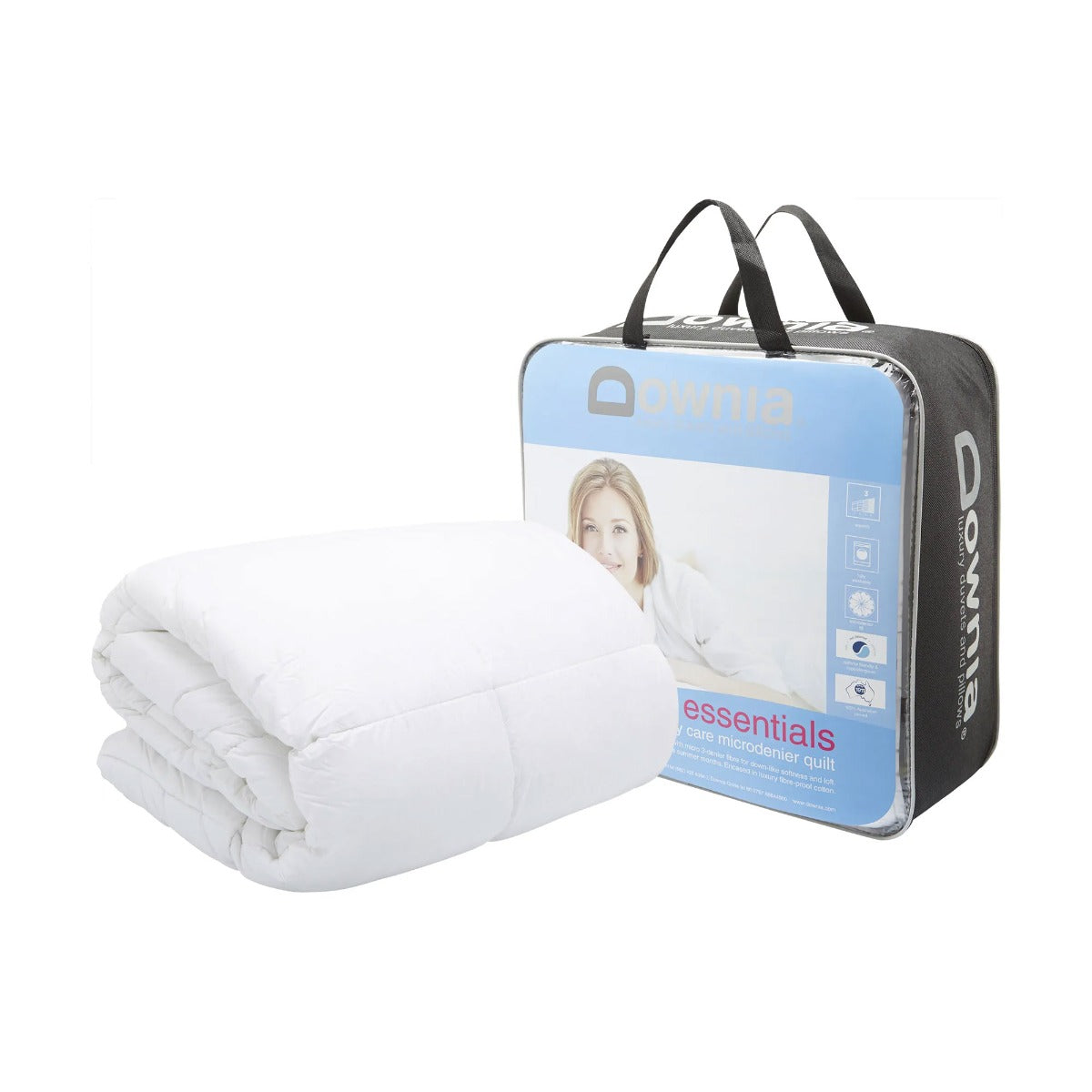 Downia Essentials Easy Care Microfiber Quilt - Ultra Soft & Lightweight Bedding for All Seasons - Perfect for Home, Hotel, and Guest Room Comfort