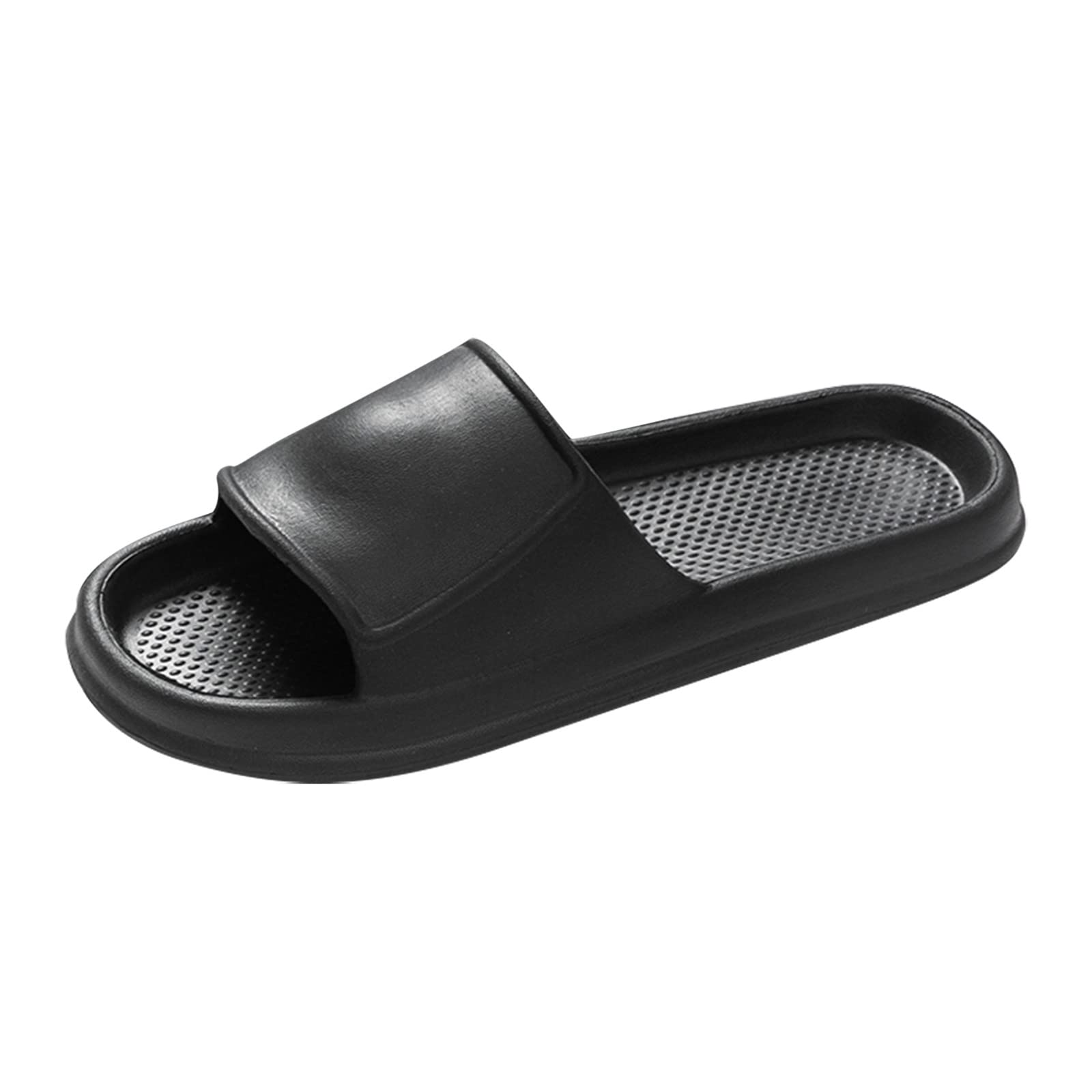 Men's Slide Sandals - Comfortable Non-Slip Shower Slippers for Home, Bathroom & Pool - Soft Flat Color Sandals for Women & Men - Perfect Indoor/Outdoor House Slippers for Relaxation
