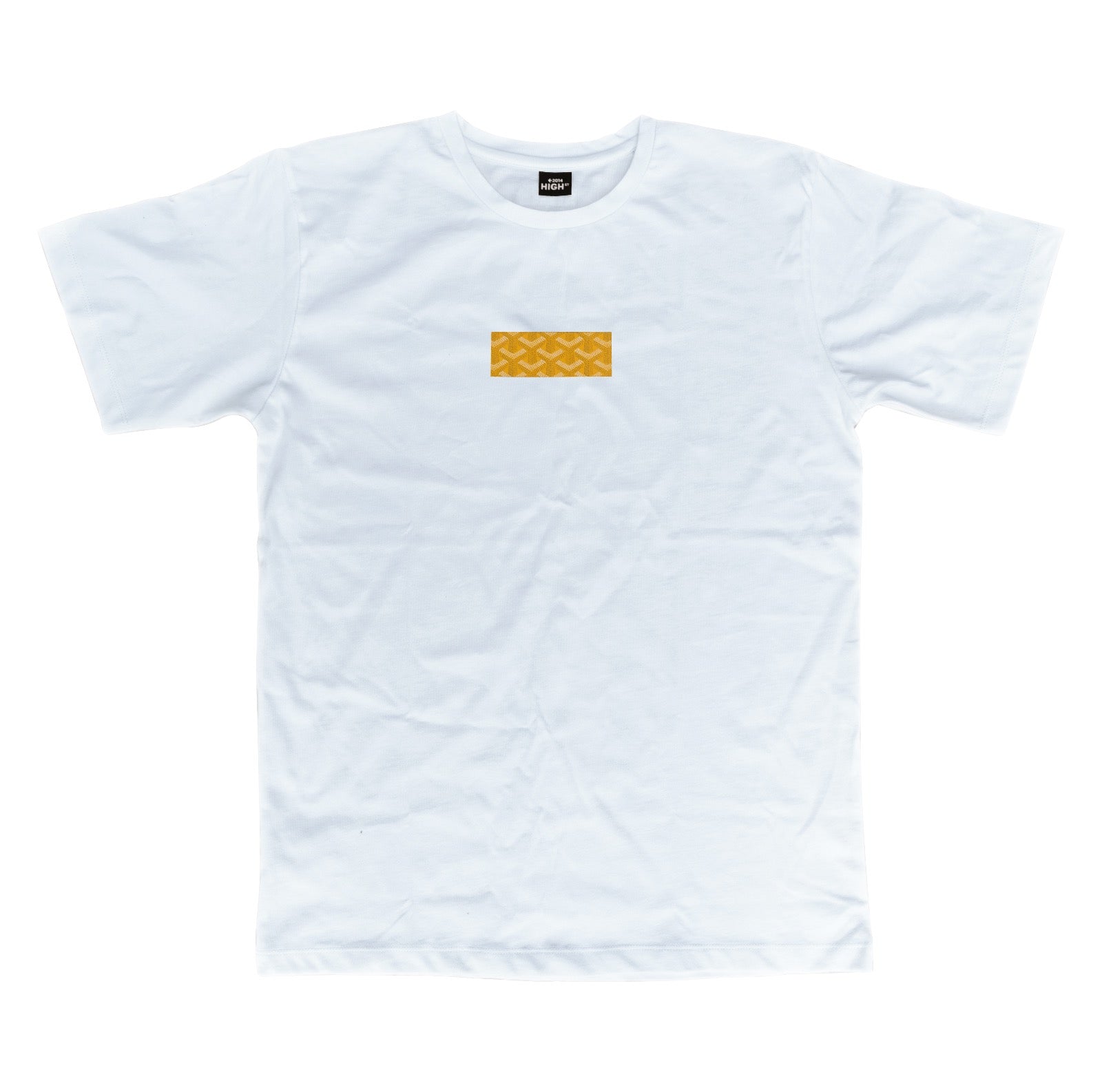 High Street NY Goya'll Box Tee Gold - Trendy Graphic T-Shirt for Men & Women - Perfect for Casual Wear, Street Style & Everyday Outfits