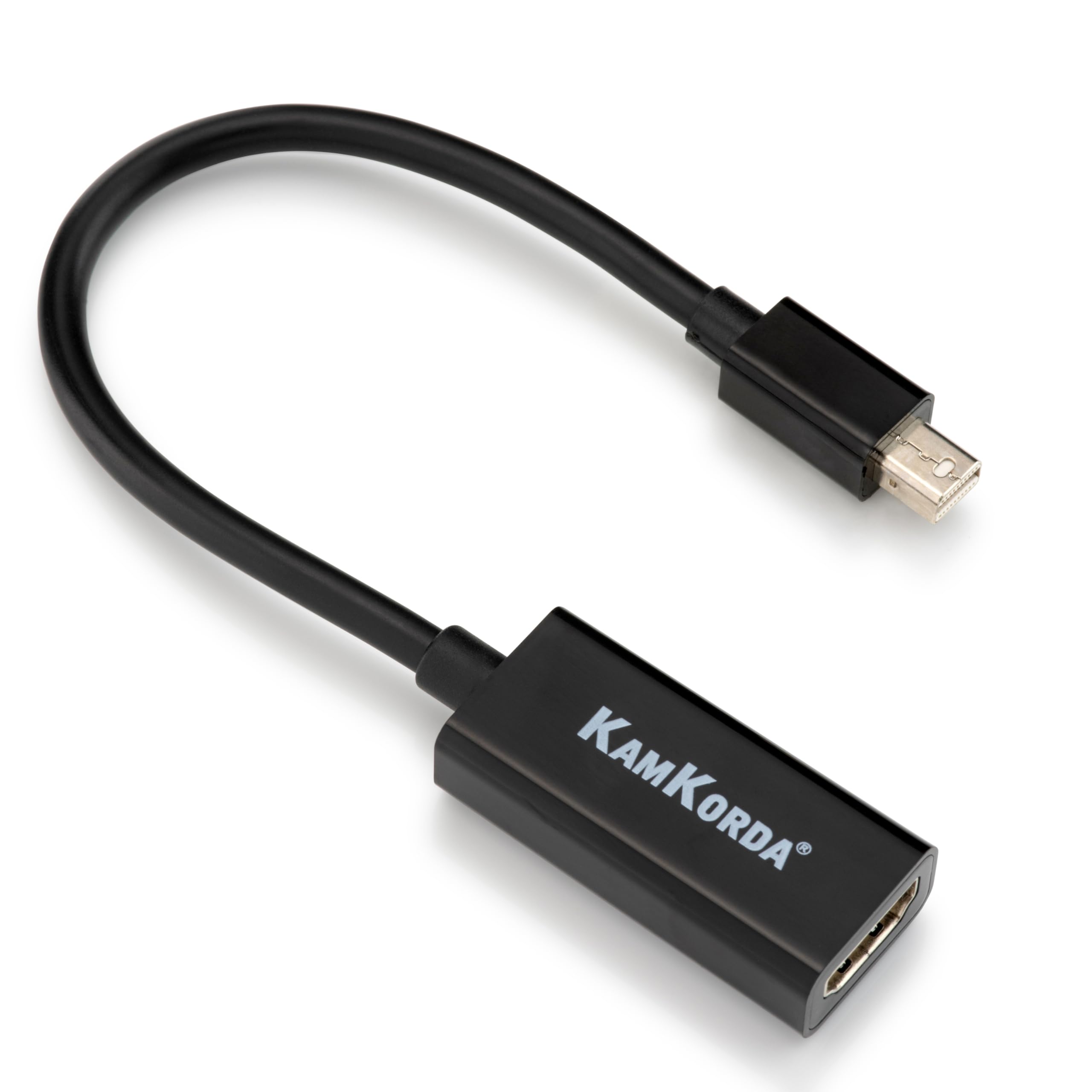 KamKorda Mini DisplayPort to HDMI Adapter - Gold-Plated Male/Female Connector for MacBook Air/Pro & Microsoft Surface Pro/Dock - Perfect for Home Theater, Office Presentations & Gaming Setups