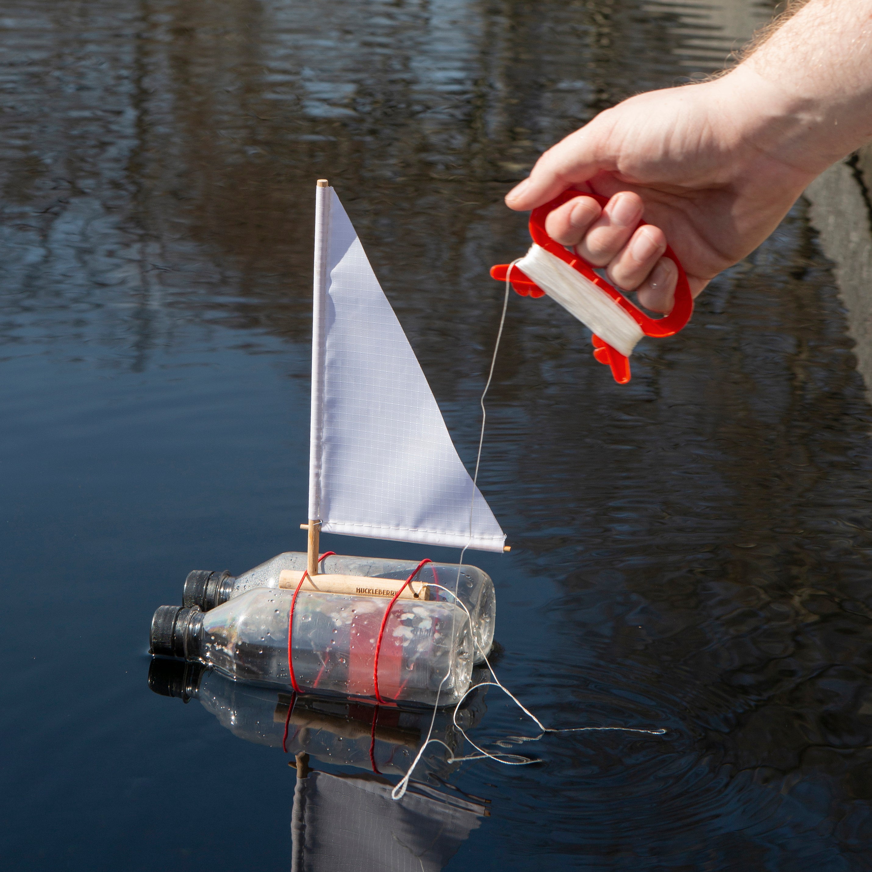 DIY Huckleberry Wooden Sailboat Kit - Build Your Own Model Boat for Kids & Adults - Perfect for Home Decor, Gifts & STEM Learning Activities