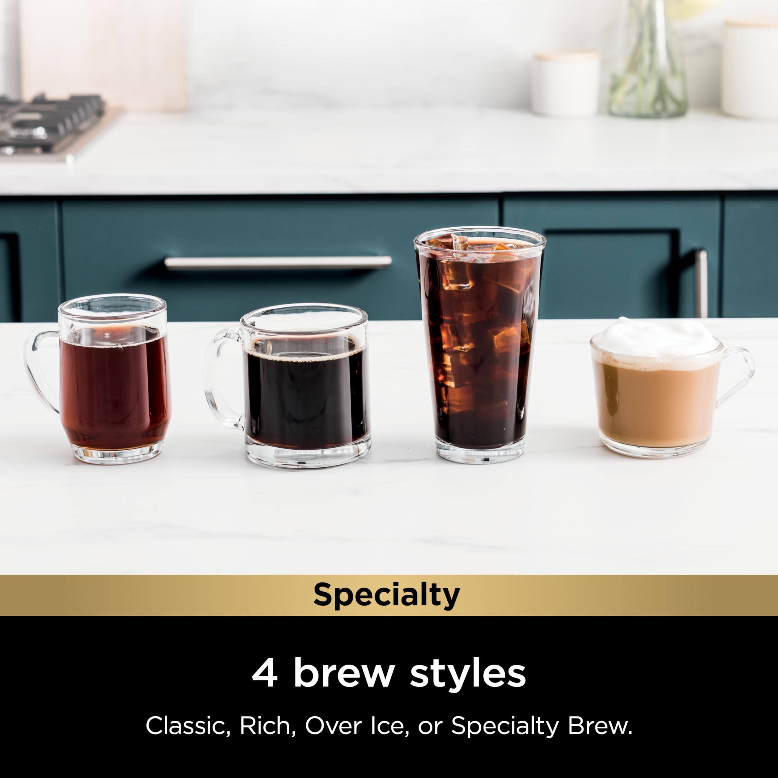 Ninja Specialty Single-Serve Coffee Maker with Built-In Milk Frother - K-Cup Pod Compatible for Hot & Iced Coffee (6oz to 24oz Cup Sizes) - 1550W Sage Green (PB051SG) - Perfect for Home, Office & Travel Use