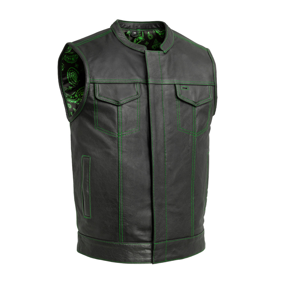 Stylish Men's Paisley Leather Cut Jacket - Vintage Western Biker Style - Perfect for Motorcycle Riding, Night Out & Casual Wear
