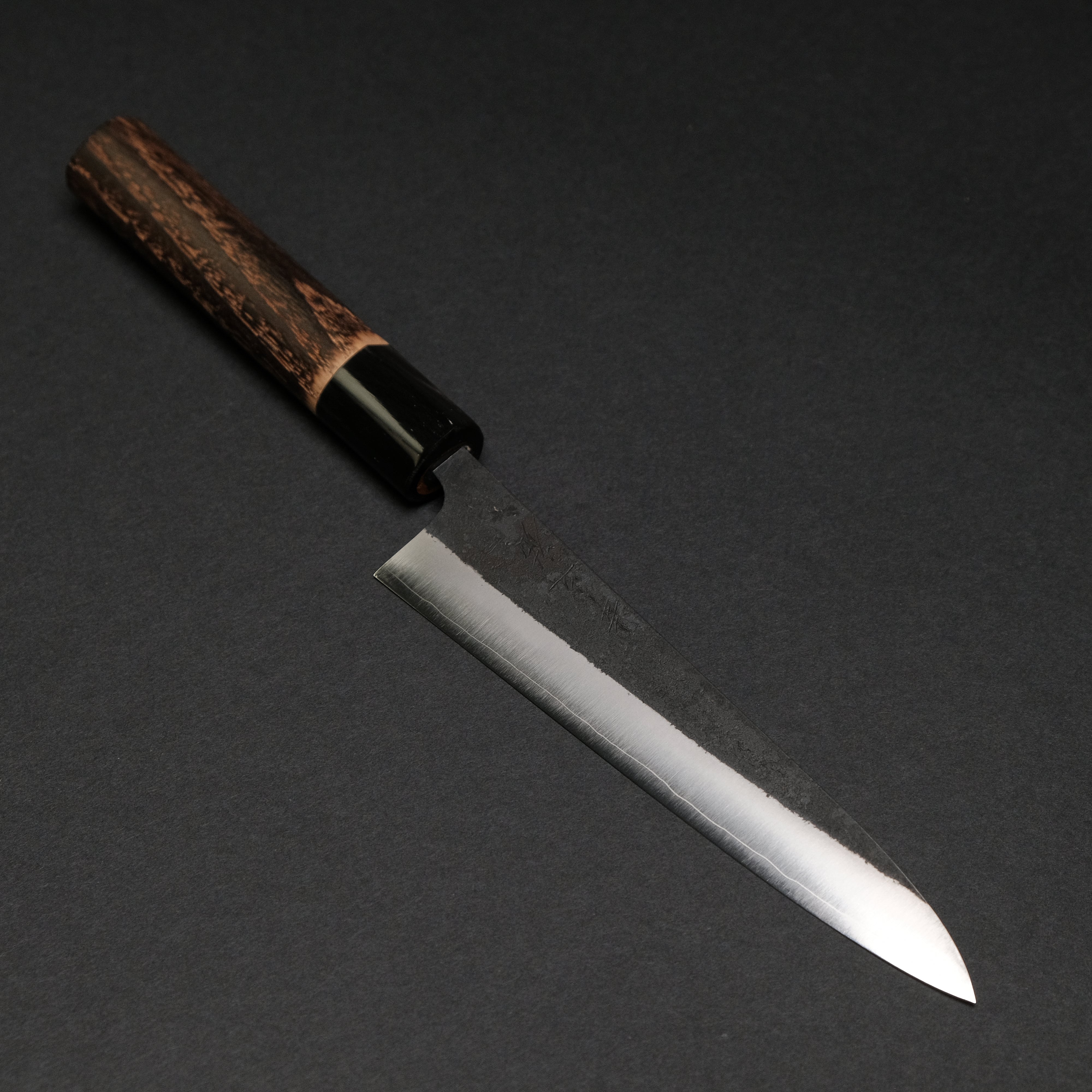 Premium Konosuke Madei Sumiiro SLD Petty Knife 150mm - Japanese High-Carbon Steel Blade with Burnt Chestnut Handle - Perfect for Sushi, Vegetables & Precision Kitchen Tasks