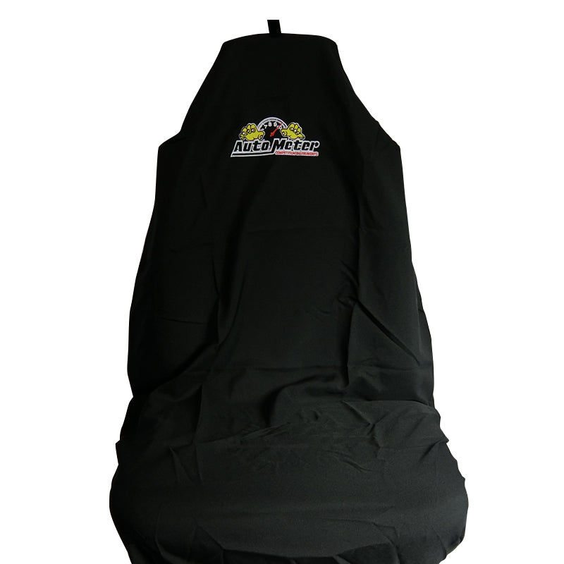 Autometer Universal Single Seat Cover - Slip-On Design Fits Most Cars with Licensed Logo | Perfect for Car Interior Protection & Customization