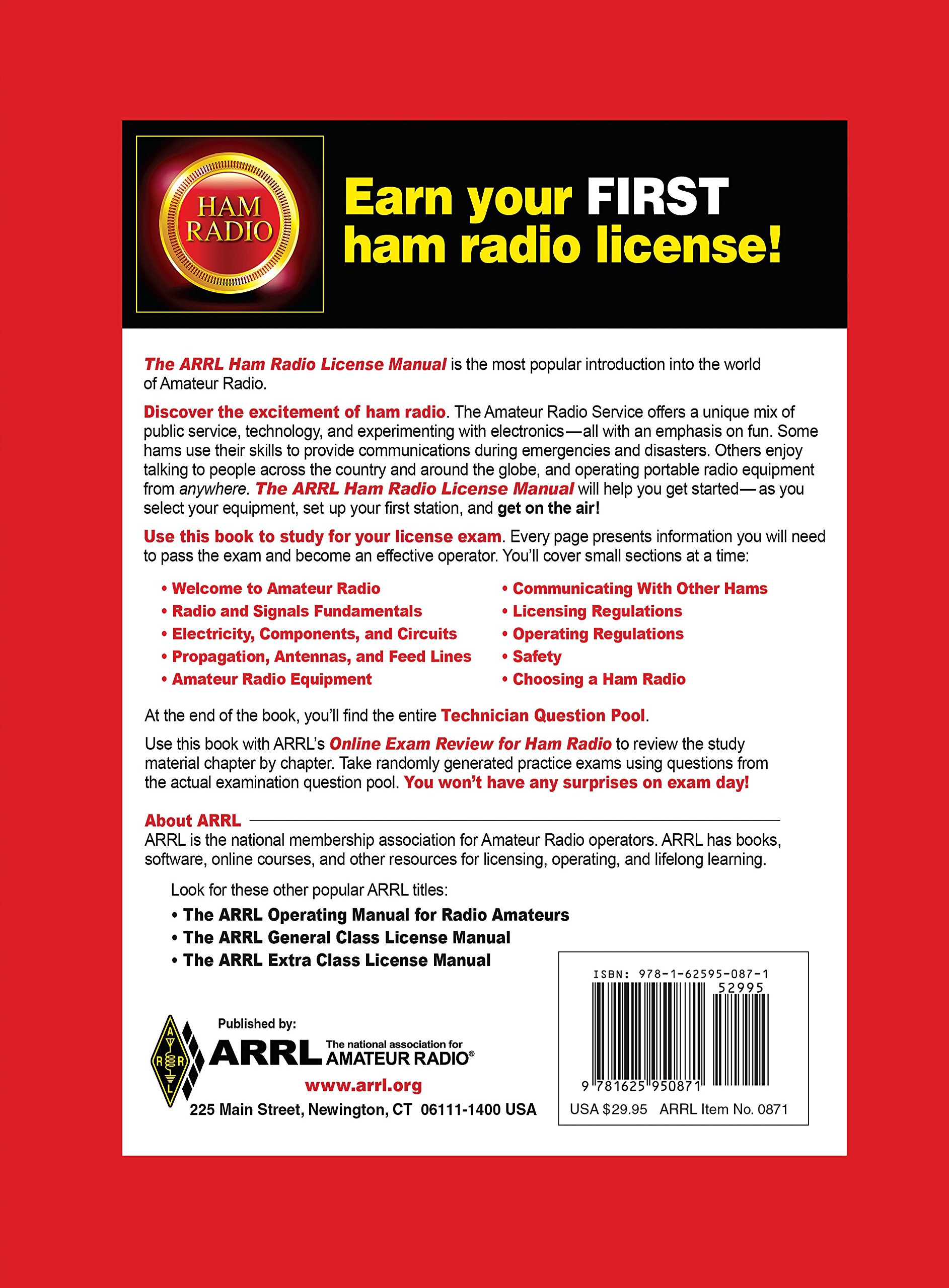 ARRL Ham Radio License Manual - Softcover Edition | Study Guide for FCC Amateur Radio Exams | Perfect for Beginners & Hobbyists at Home or Field Operations