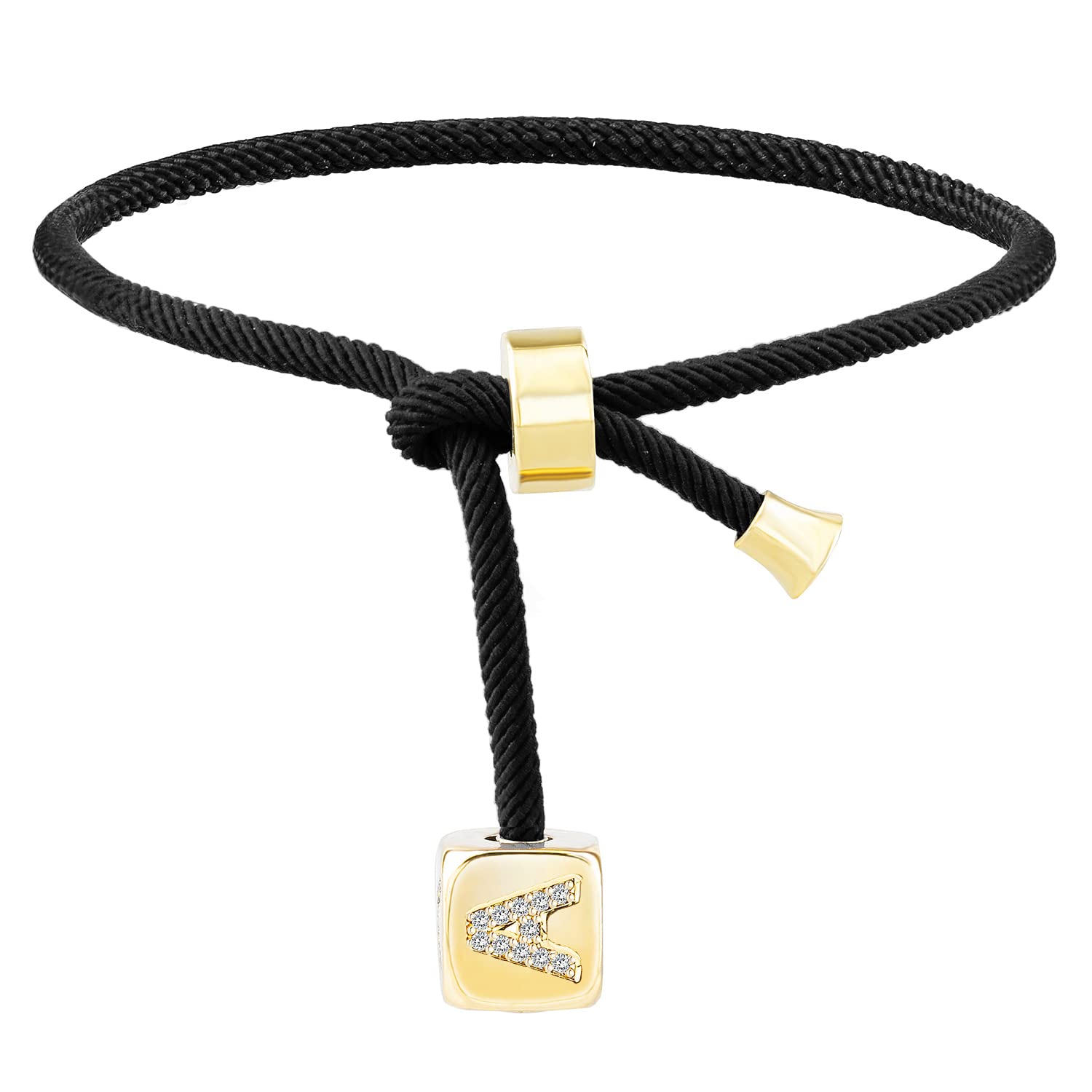 GMSUNNY 14K Gold Couples Rope Bracelets with Initial Charms - Matching Friendship Bracelet Set for Couples, BFF & Best Friends Gift - Perfect for Anniversaries, Valentine's Day & Special Occasions