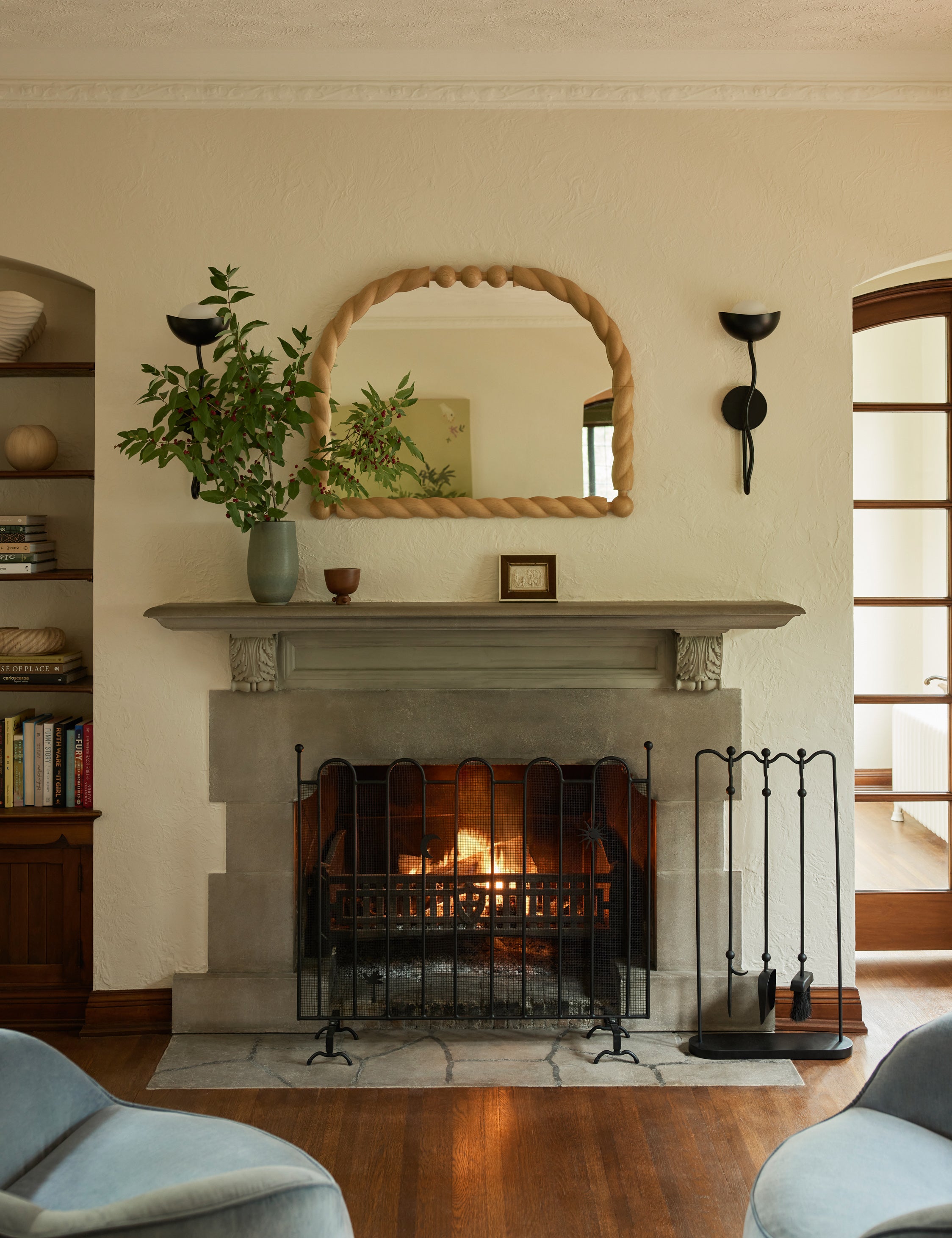 Sarah Sherman Samuel Braided Mantel Mirror - Elegant Wall Decor for Living Room, Bedroom & Entryway