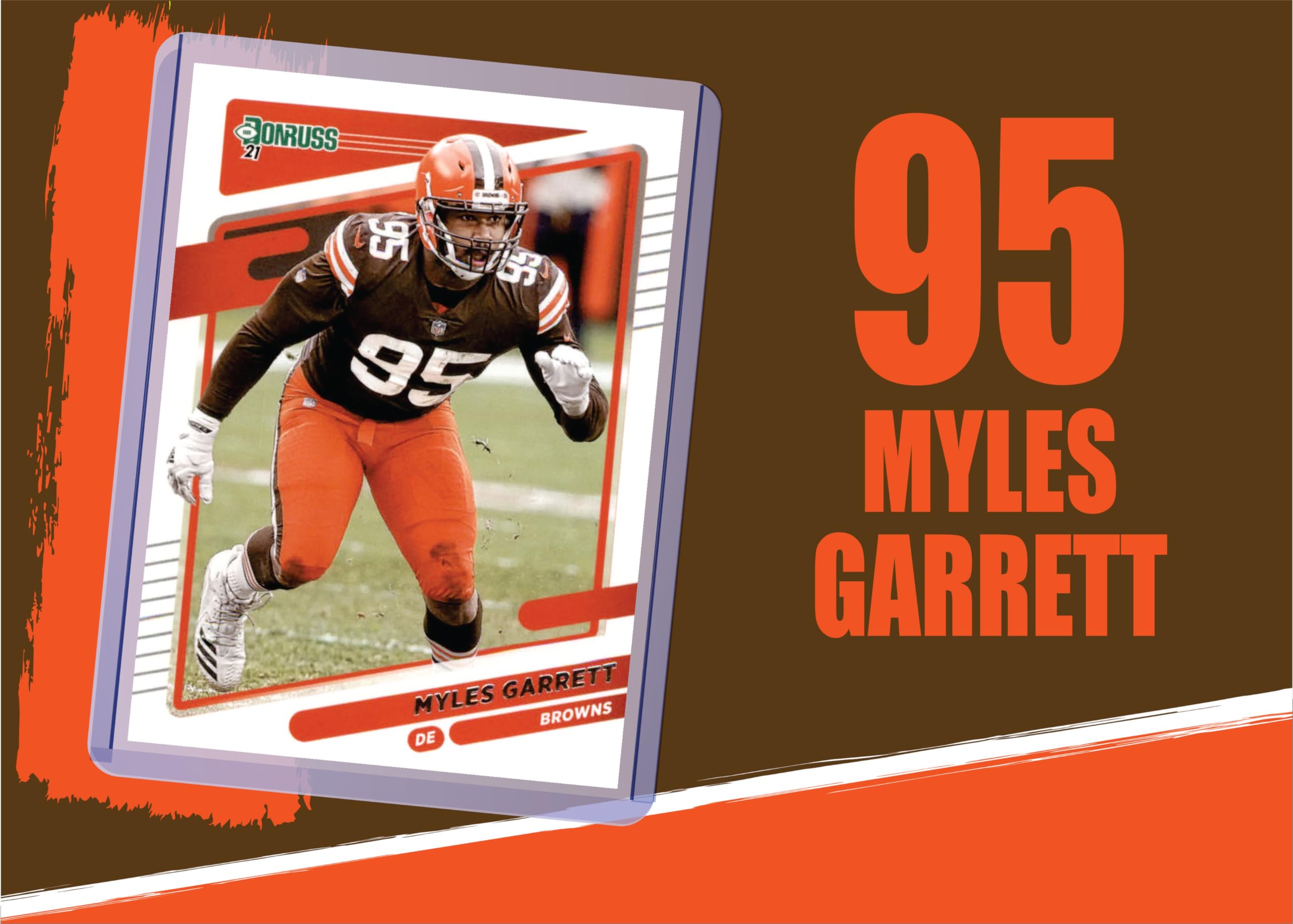 Myles Garrett Cleveland Browns Football Cards (5-Pack) - NFL Collectible Trading Cards for Fans, Gift for Sports Enthusiasts - Perfect for Collecting, Trading, and Displaying in Home or Office