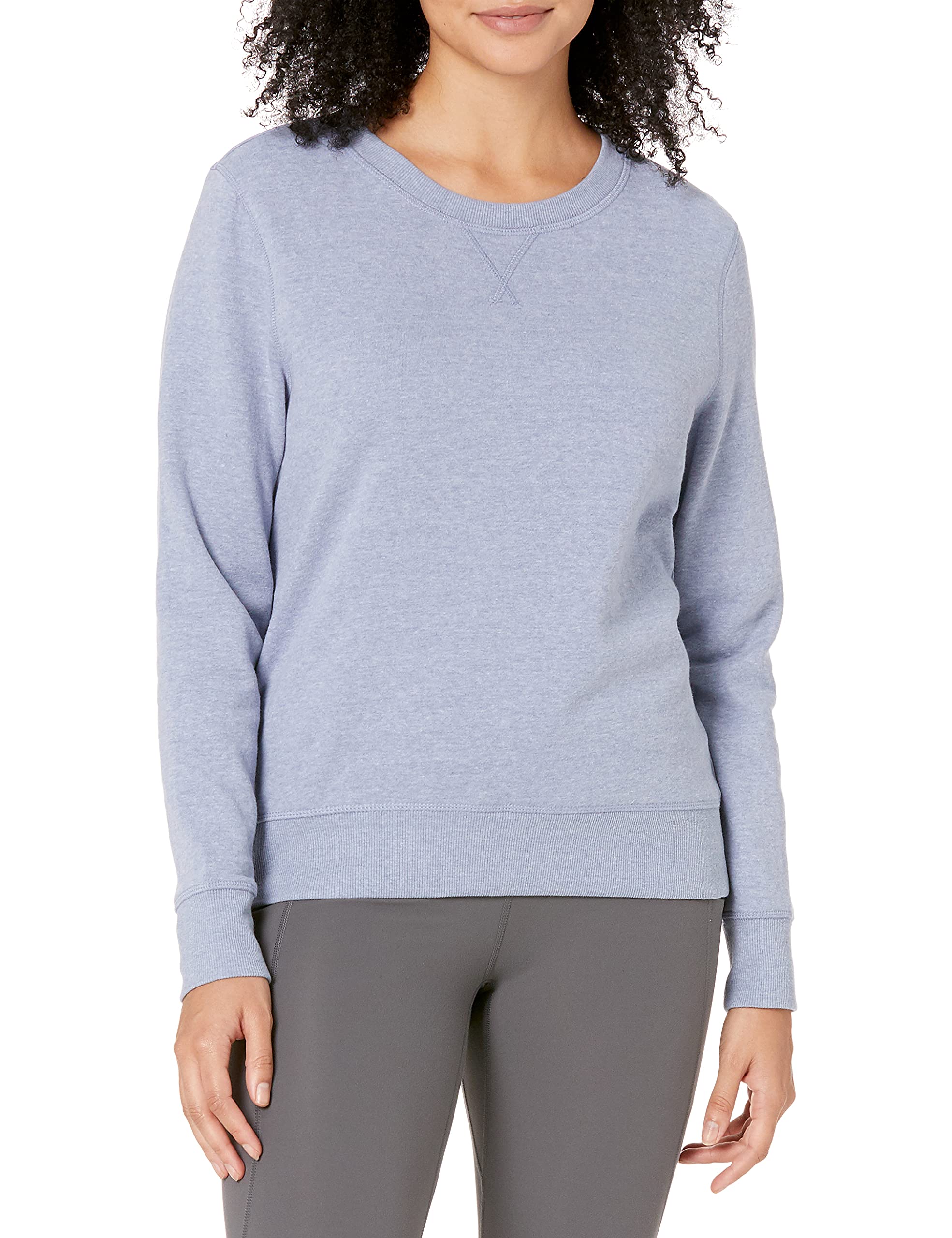 Amazon Essentials Women's Fleece Crewneck Sweatshirt - Soft & Cozy Pullover for Casual Wear (Plus Size Available) - Perfect for Lounging, Workouts & Fall Layering