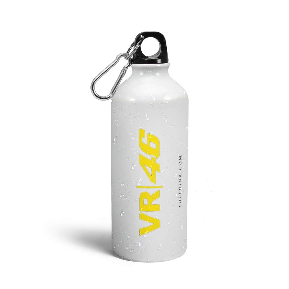 Valentino Rossi VR46 Printed Sports Water Bottle 600ml - Insulated Biker & Rider Sipper Bottle for Motorcycle Enthusiasts - Perfect for Gym, Cycling, and Outdoor Adventures