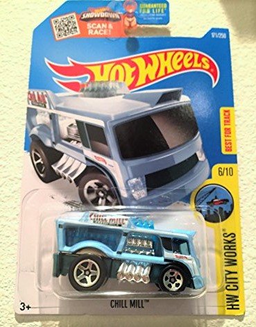Hot Wheels 2016 HW City Works Chill Mill Milk Truck 171/250 - Light Blue Diecast Car - Perfect for Collectors & Kids Play