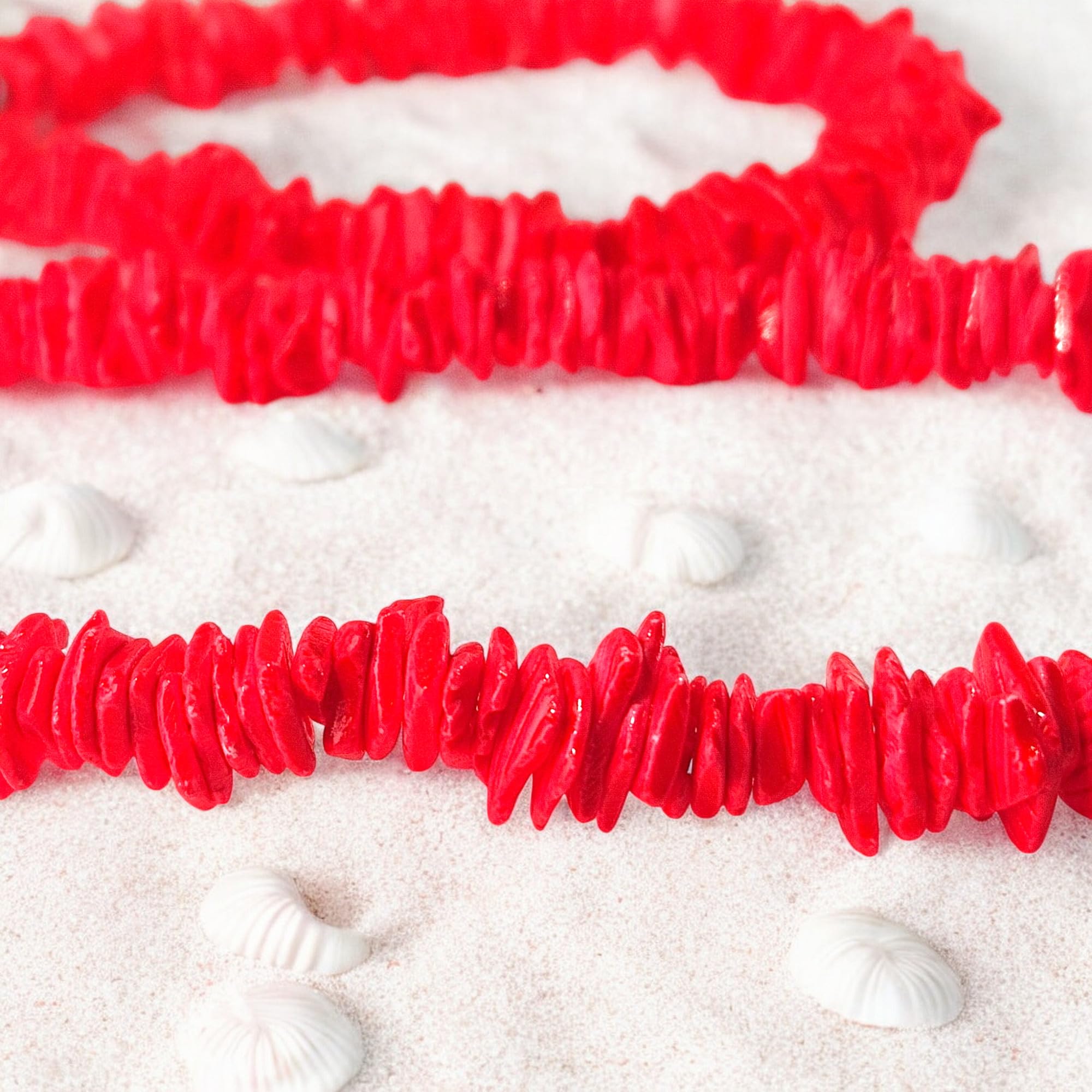 BlueRica Puka Shell Chips Necklace & Anklet Set - Solid Natural Shell Jewelry for Women | Perfect for Beach Vacations, Summer Outfits and Boho Style Accessories
