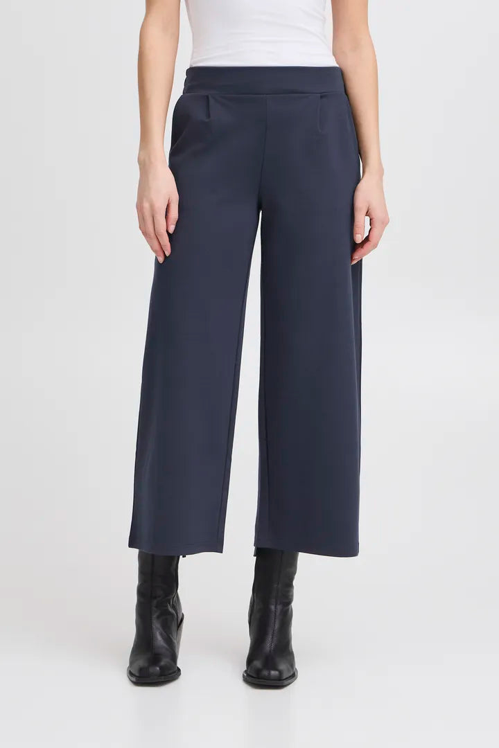 Kate Cropped Wide Leg Pants - High Waisted Casual Trousers for Women | Comfortable & Stylish Lounge Pants | Perfect for Work, Travel & Everyday Wear