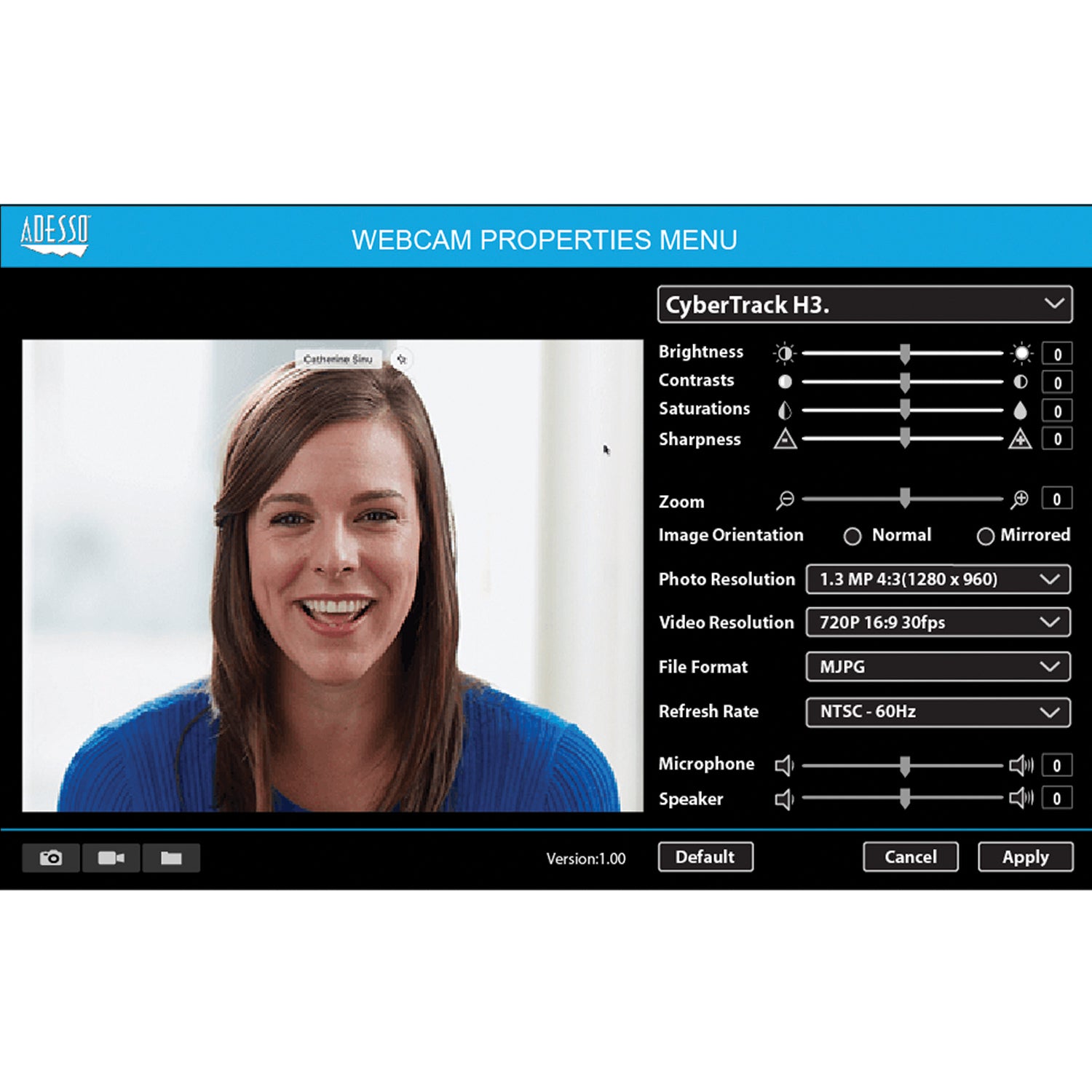 Adesso 720P HD Webcam with Built-in Microphone - USB Plug & Play Web Camera for Video Conferencing, Online Classes, Live Streaming & Remote Work