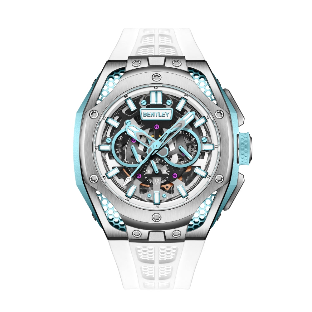 Bentley The Opulence Collection Luxury White Watch BL 50 55 - Elegant Timepiece for Men, Perfect for Business Meetings & Formal Events