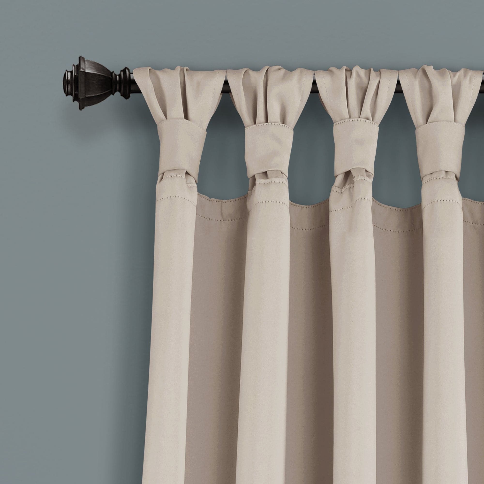 Blackout Curtains Thermal Insulated - Knotted Tab Top Window Drapes for Bedroom & Living Room - Energy Saving, Noise Reducing, Light Blocking for Better Sleep & Privacy