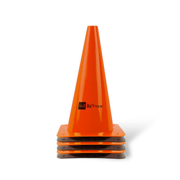 Vo3 Agility Cones (6-Pack) - Sports Training Equipment for Soccer, Football & Fitness Drills - Perfect for Athletes, Kids & Coaches