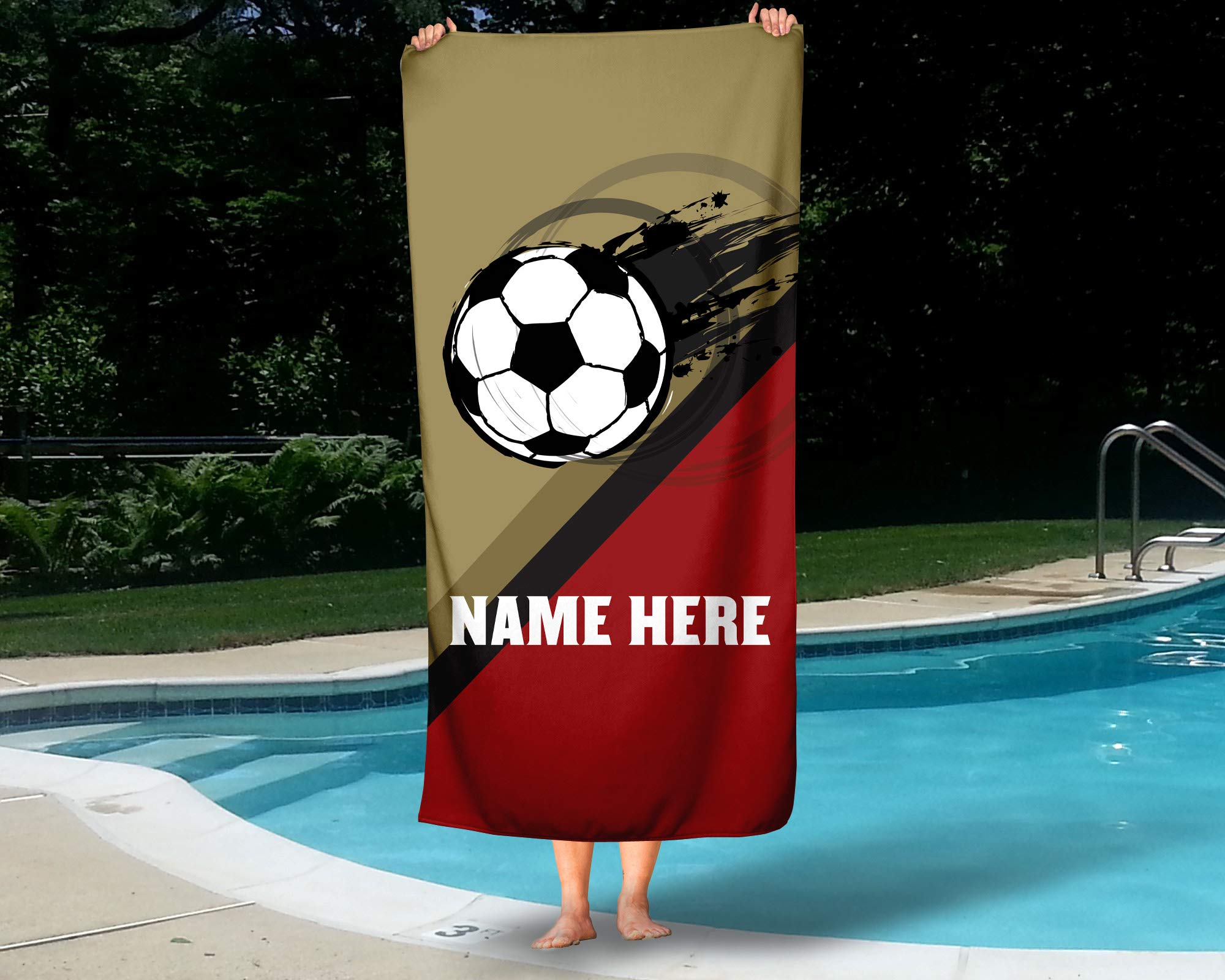 **Personalized Atlanta Soccer Team Themed Polycotton Towel for Kids - 70