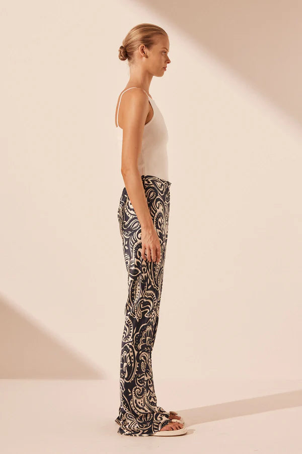 Anthea Silk Bias Cut Pants - Women's High Waist Flowy Lounge Pants for Comfort & Elegance - Perfect for Yoga, Home Wear & Casual Outfits