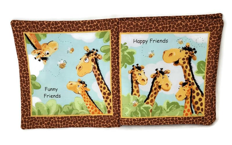 Zoe the Giraffe Soft Cloth Book - Interactive Baby Toy & Early Learning Activity for Toddlers | Perfect for Bedtime Stories, Sensory Play & Developmental Skills