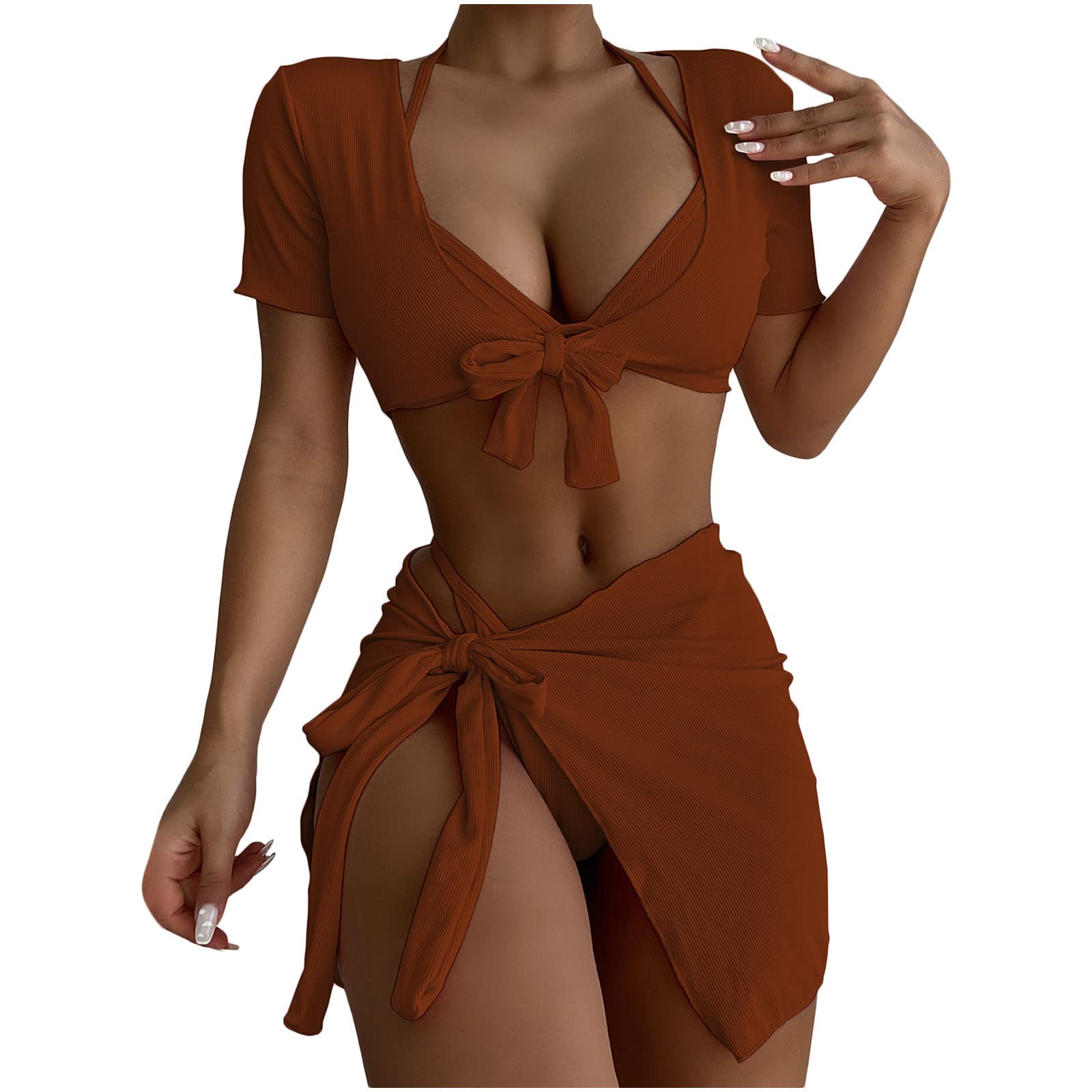 Sexy Women's Bikini Set - 4 Piece Bandage Push Up Swimsuit for Beach & Pool
