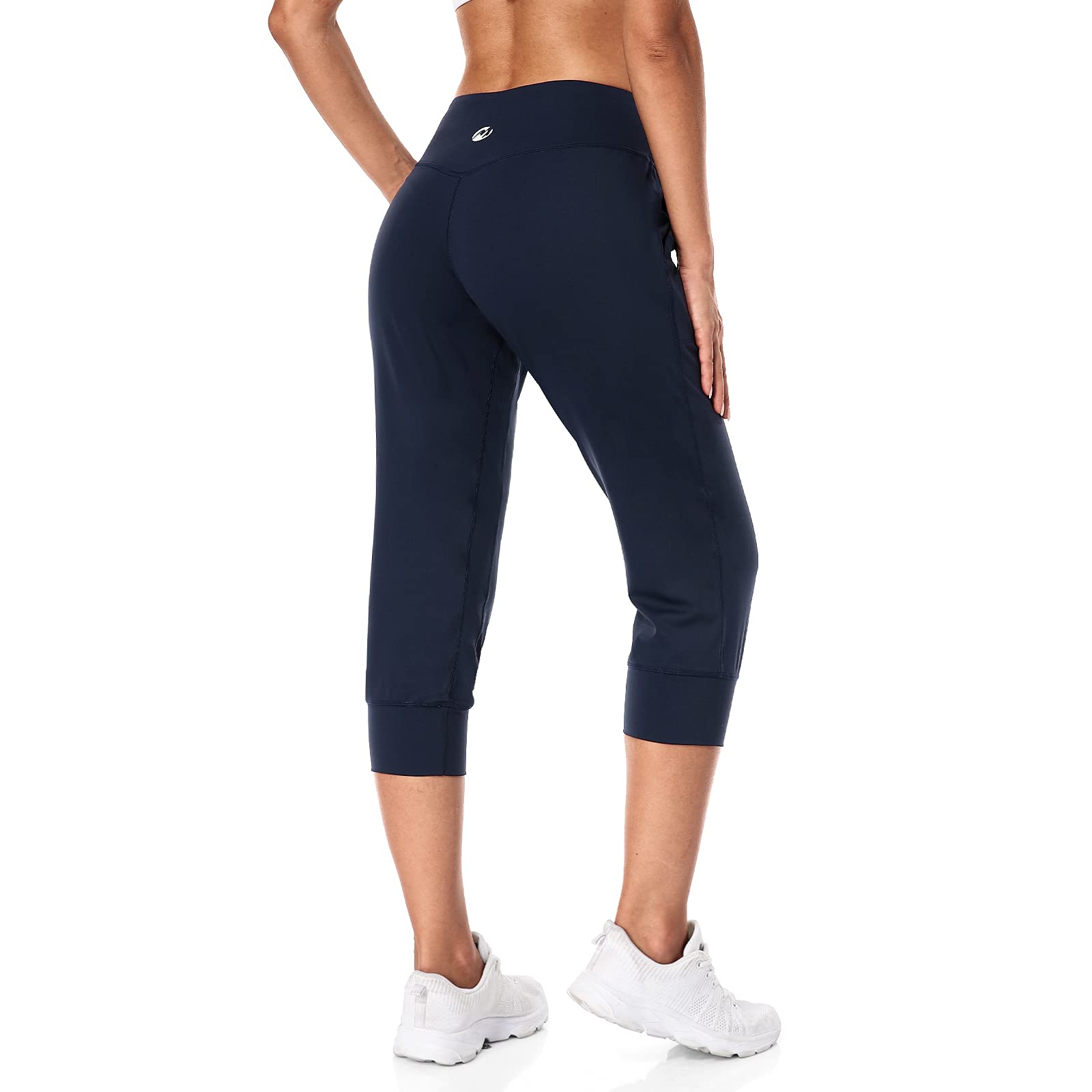 M MOTEEPI Women's High Waisted Capri Joggers - Athletic Cropped Yoga Running Pants with Pockets - Perfect for Workouts, Lounge & Casual Wear