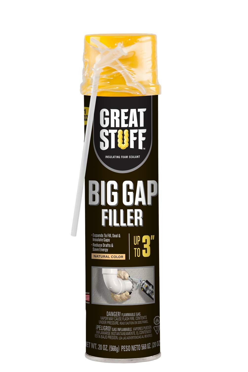 GREAT STUFF Big Gap Filler Insulating Foam Sealant - 20 oz (12 Pack) | Expanding Foam for Home Insulation, Air Sealing & Pest Control | Perfect for Windows, Doors, Pipes & Cracks