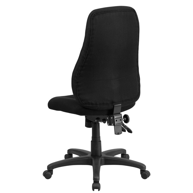 Ergonomic High Back Office Chair with Swivel & Multifunction - Black Fabric Task Chair for Comfortable Work & Study - Perfect for Home Office, Gaming & Workspaces