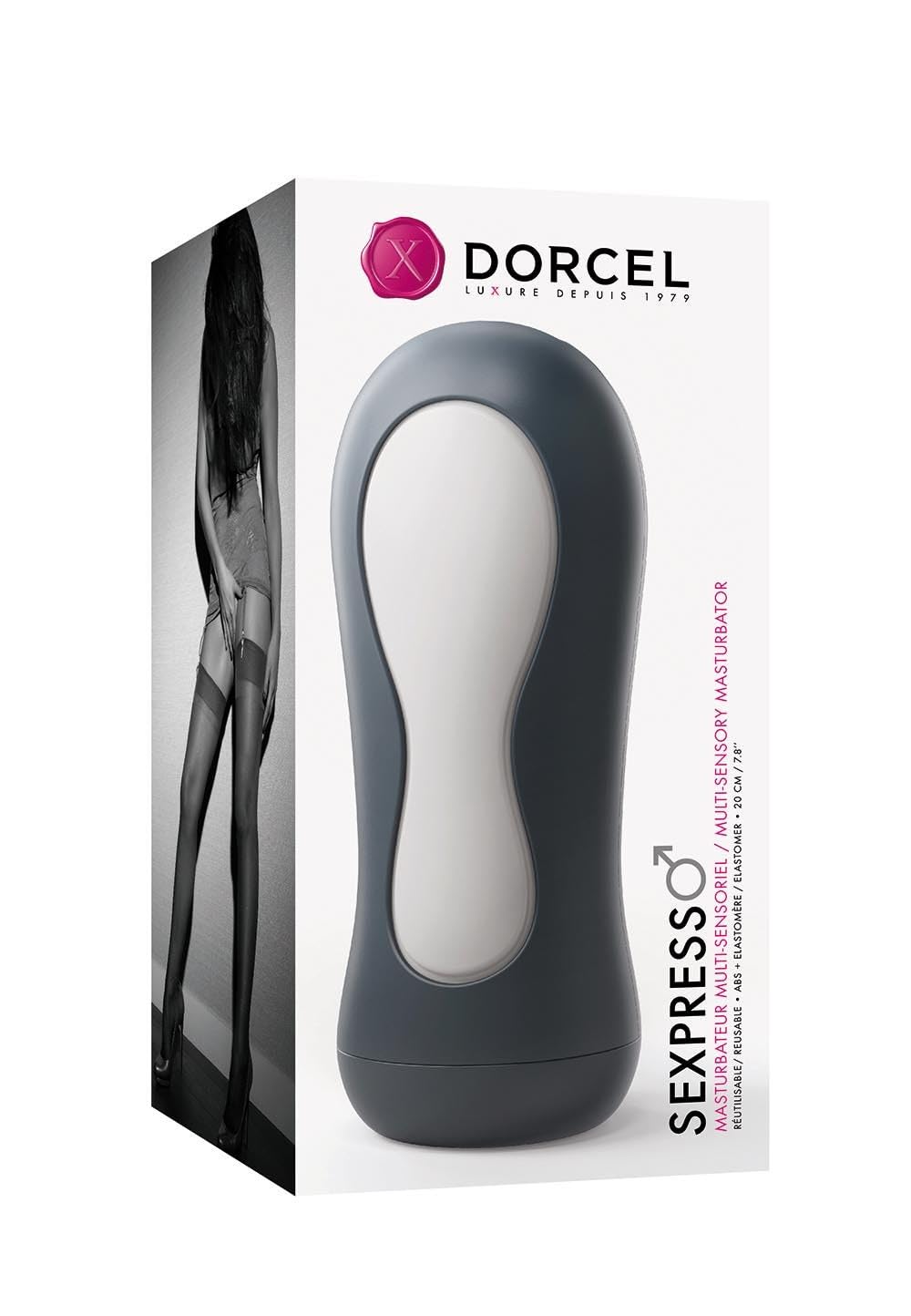 Sexpresso Press and Play Stroker - Grey | Male Pleasure Device for Solo & Couple Play | Enhance Intimacy & Sensation
