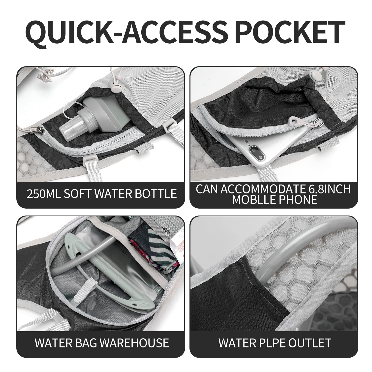 **IX INOXTO Hydration Pack Backpack - Lightweight 2L Leakproof Water Backpack with Hydration Bladder for Men & Women - Perfect for Running, Hiking, Trail & Outdoor Adventures**    *(Use Cases: Ideal for marathon runners, hikers, cyclists, and outdoor enthusiasts who need hands-free hydration during long-distance activities.)*