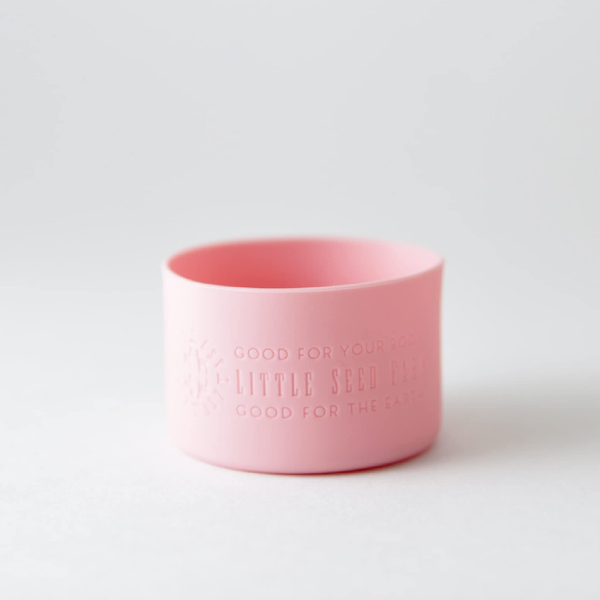 Little Seed Farm Protective Silicone Sleeves for Jars - 2 Pack Light Pink - Heat Resistant & Non-Slip Sleeves for Mason Jars, Drinking Glasses & Food Storage - Perfect for Home, Kitchen & Picnic Use