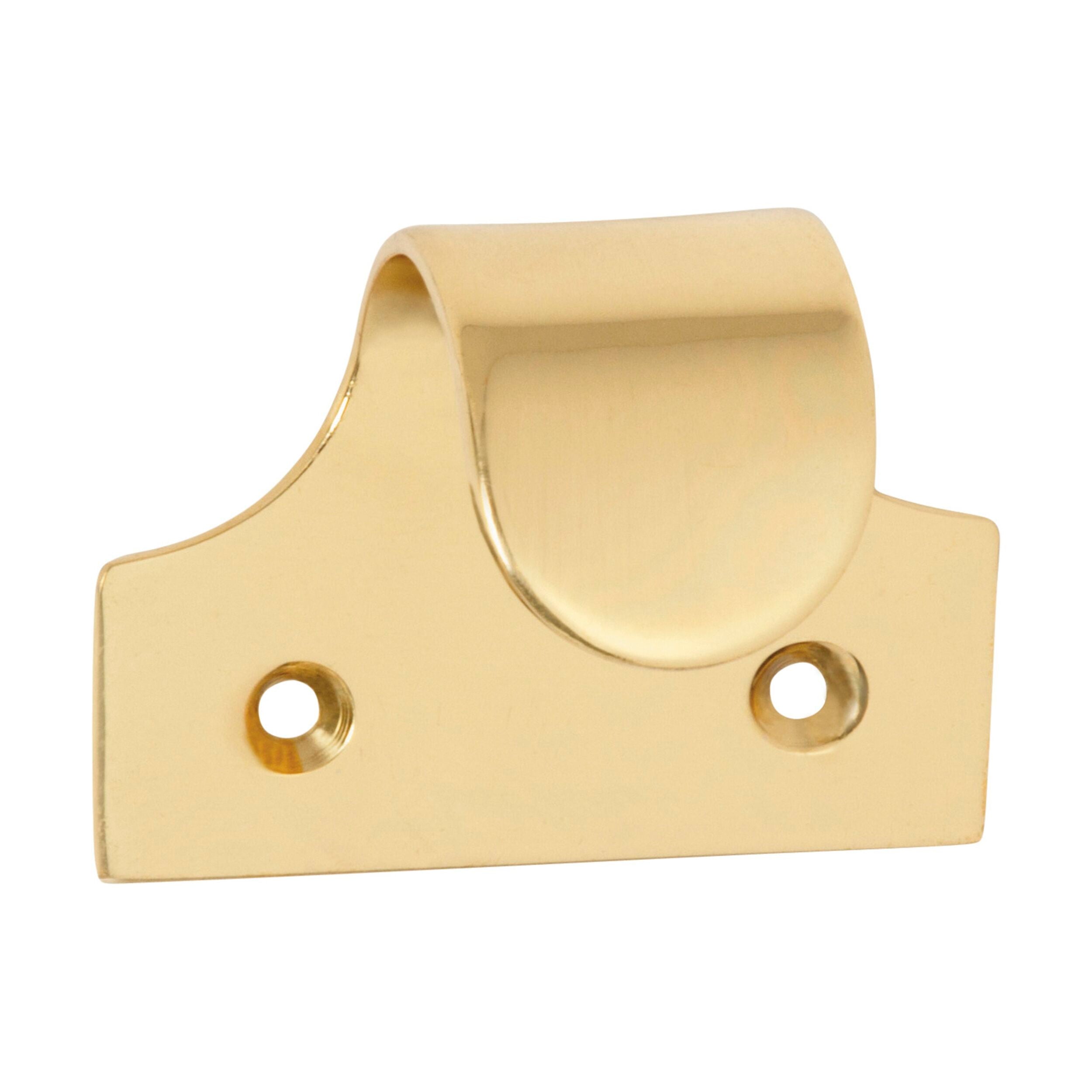 Classic Large Polished Brass Sash Lift 1631 - 41mm x 48mm x 30mm (H x W x D) - Perfect for Window Hardware Replacement and Home Renovation Projects