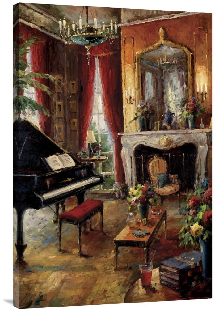 Budget Foxwell Elegant Salon Gallery Wrap Giclee Canvas Print Wall Art - Modern Home Decor for Living Room, Bedroom & Office