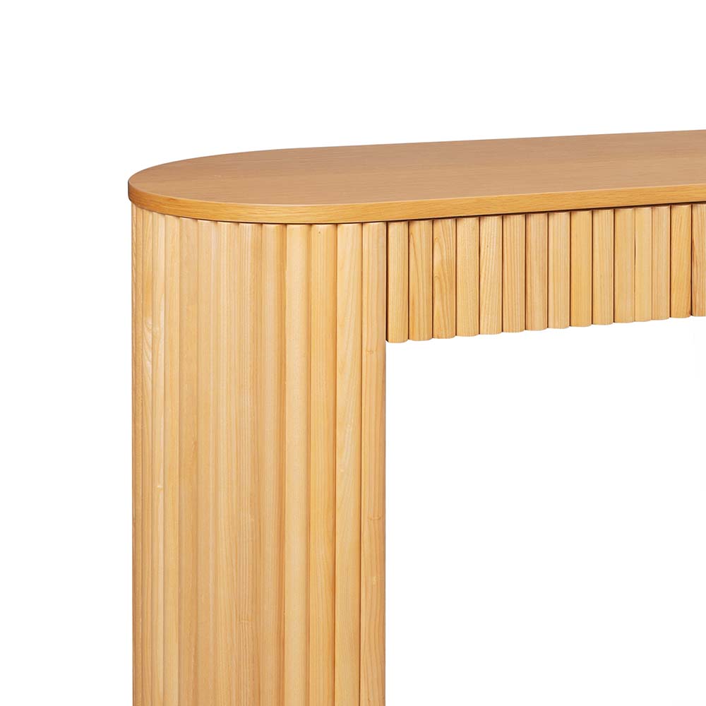 KELYN 140cm Natural Wood Console Table - Entryway Sofa Table, Hallway Accent Table for Home Decor