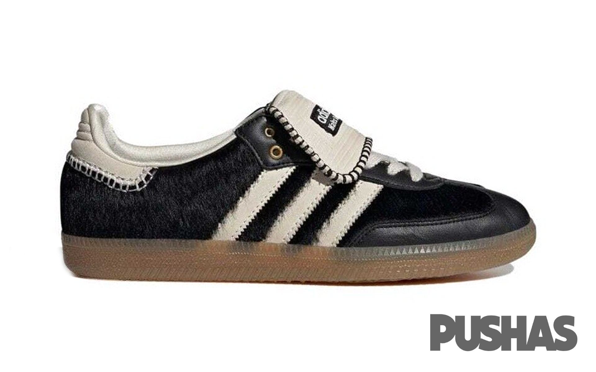 Adidas Samba Pony Tonal 'Wales Bonner Core Black' Sneakers (2023) - Men's Fashion Casual Shoes for Streetwear & Everyday Wear