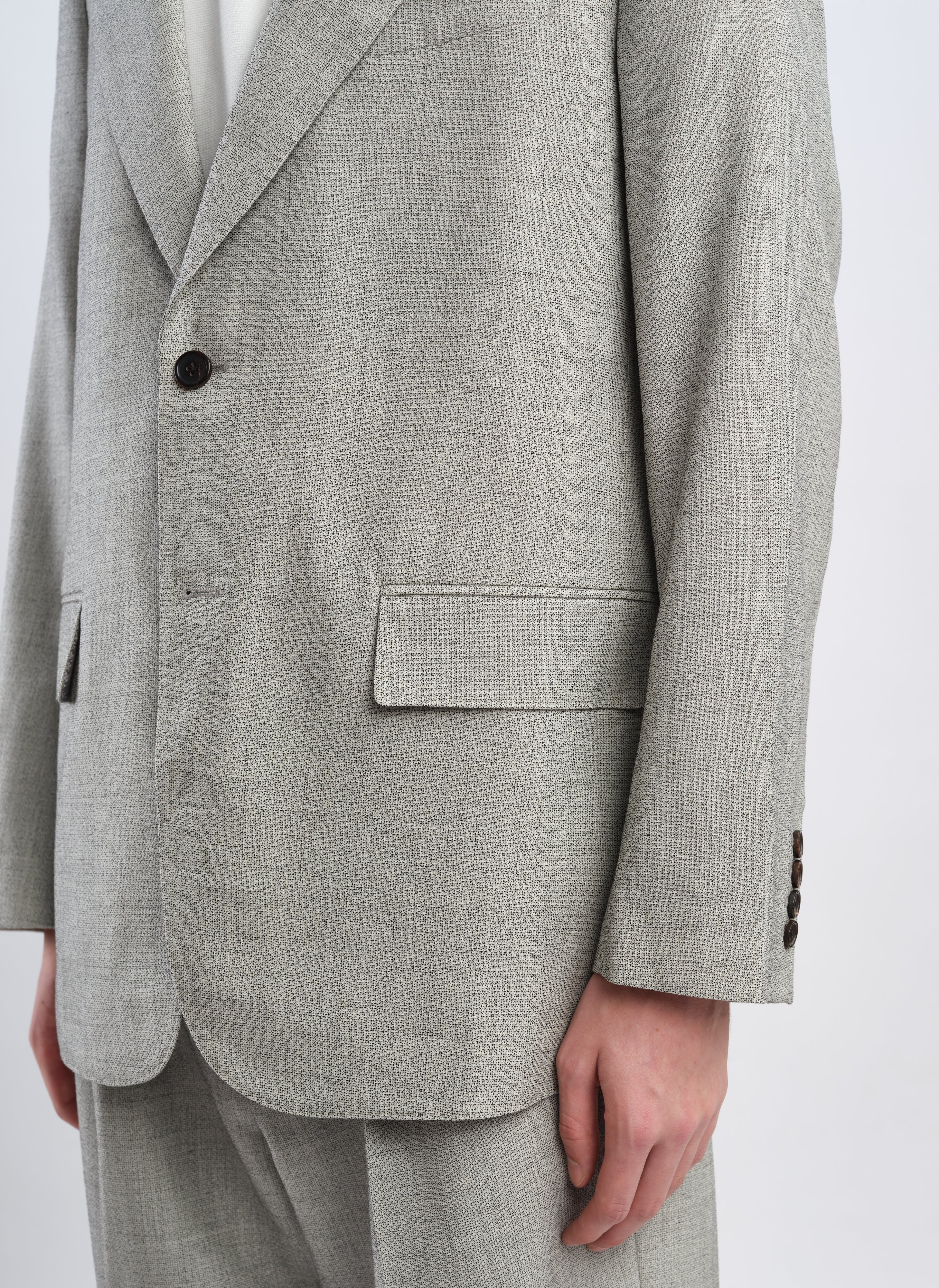 Premium Marzotto Organic Wool Single Breasted Suit Blazer for Men - Tailored Fit Business & Formal Wear - Perfect for Office, Weddings & Special Occasions