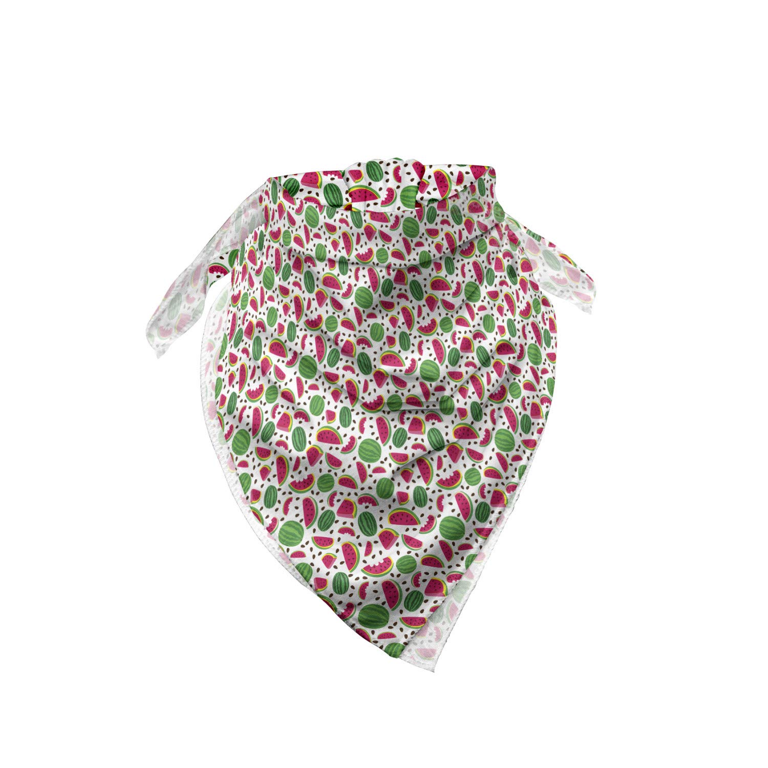 Ambesonne Watermelon Slice Bandana - Unisex Head & Neck Scarf for Summer, Beach, Music Festivals & Outdoor Activities