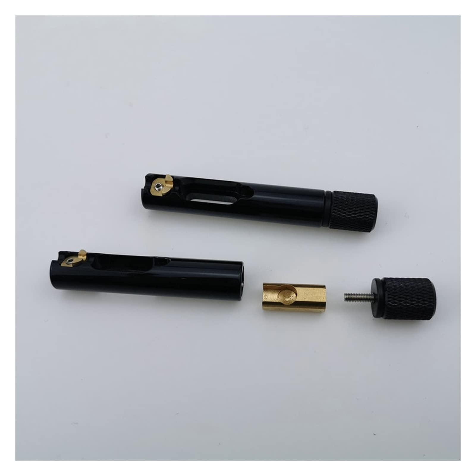 Single Headless Guitar Bass Bridge Fanned Fret - Fixed Brass Fan Bridge for 4/5/6/7/8/9 String Electric Bass Guitar Bridge System (6 Strings) - Perfect for Custom Guitar Builds & Upgrades