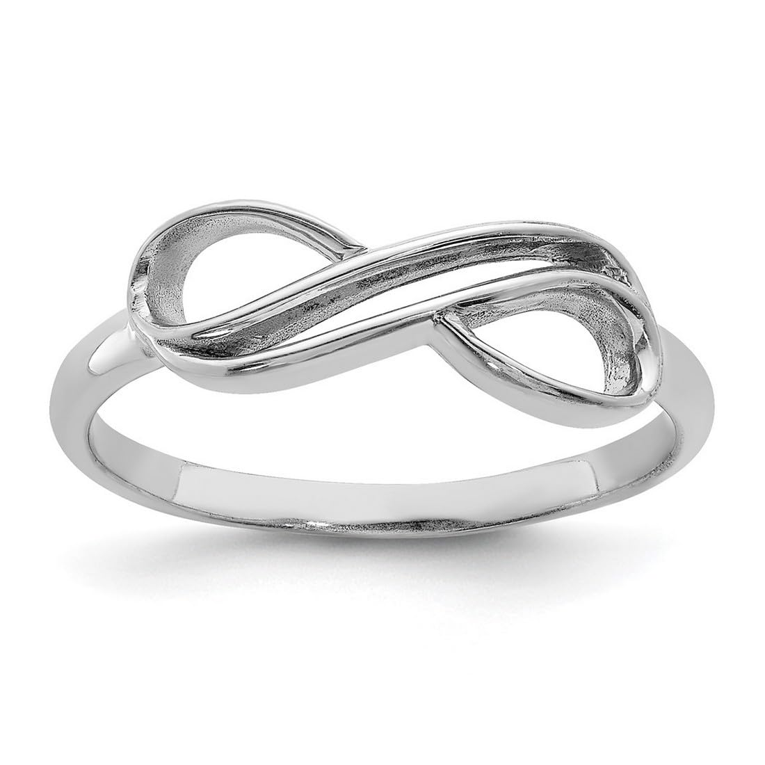 925 Sterling Silver Polished Overlap Infinity Ring for Women - Elegant Stackable Jewelry for Everyday Wear, Anniversary Gifts & Special Occasions