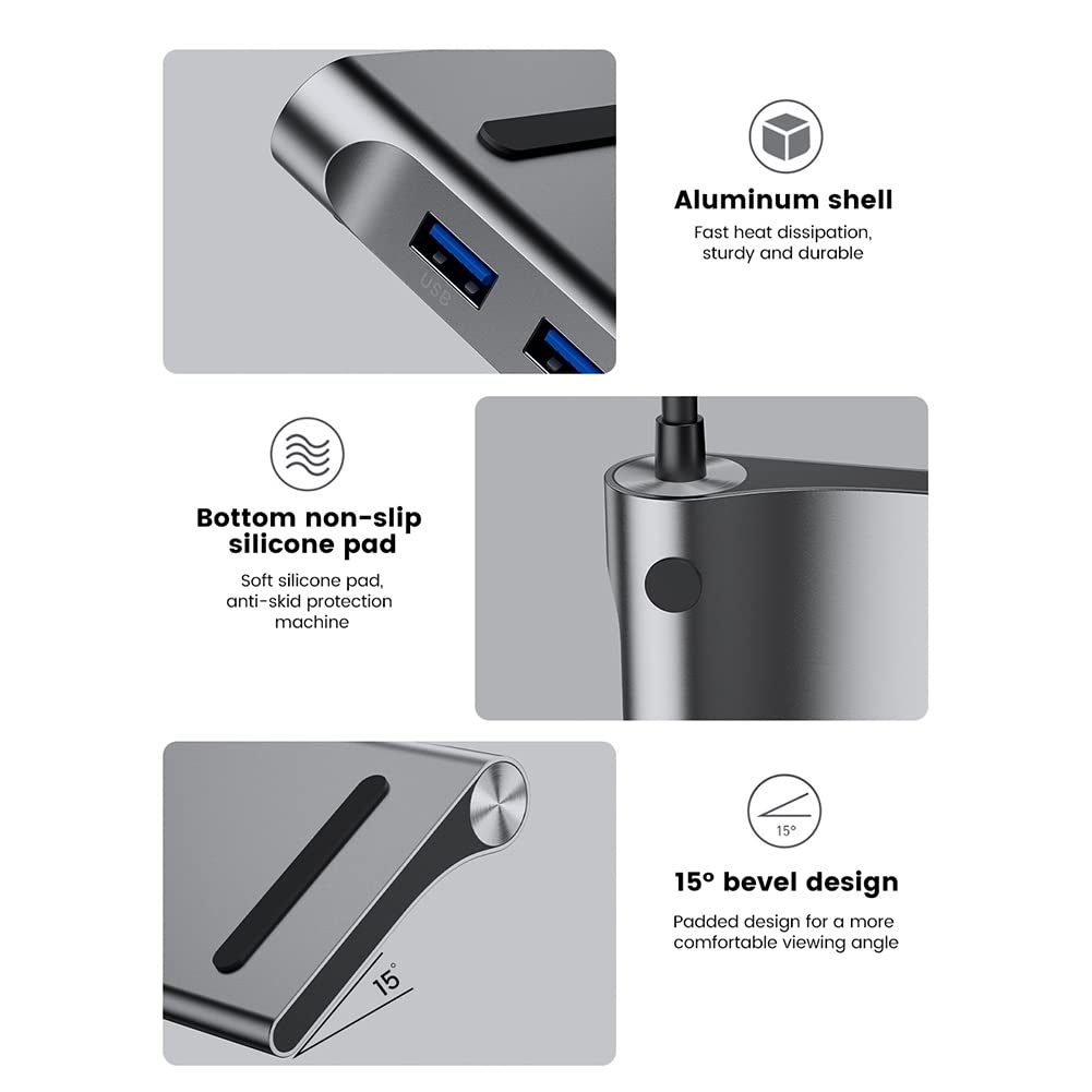 iFutniew 11-in-1 USB C Hub with 4K HDMI, USB 3.0 Ports, Ethernet, SD/TF Card Reader - USB C to USB Adapter for MacBook, iPad, Laptop - Perfect for Home Office, Gaming & Travel Accessories
