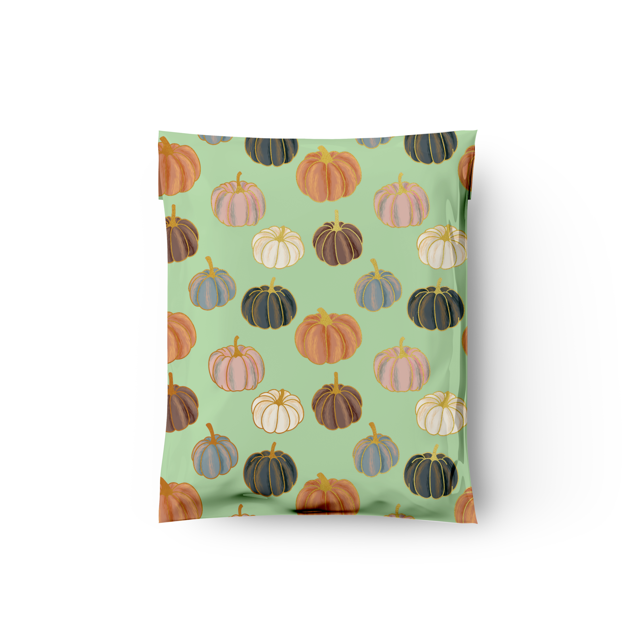 12x15 Inch Pumpkin Patch Themed Poly Mailers - Premium Printed Shipping Envelopes for Ecommerce, Small Business & Seasonal Packages (Fall/Halloween/Thanksgiving Mailing Bags)
